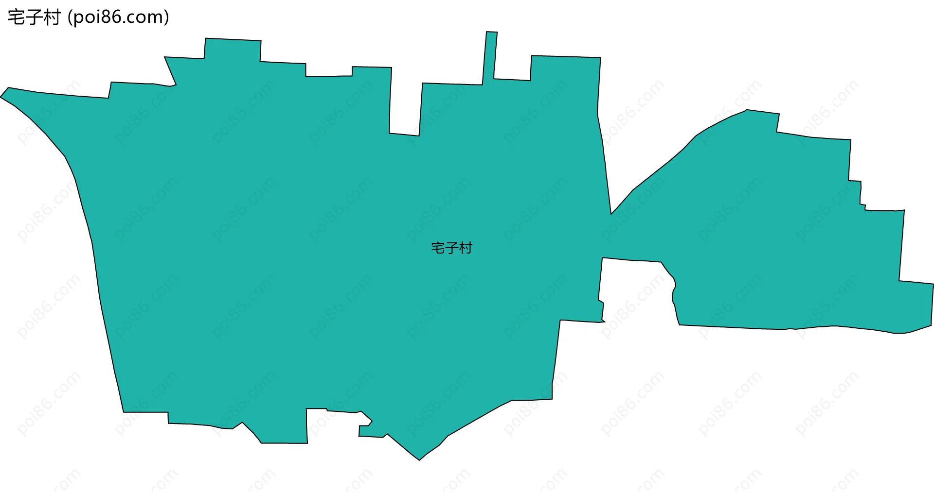 宅子村边界地图