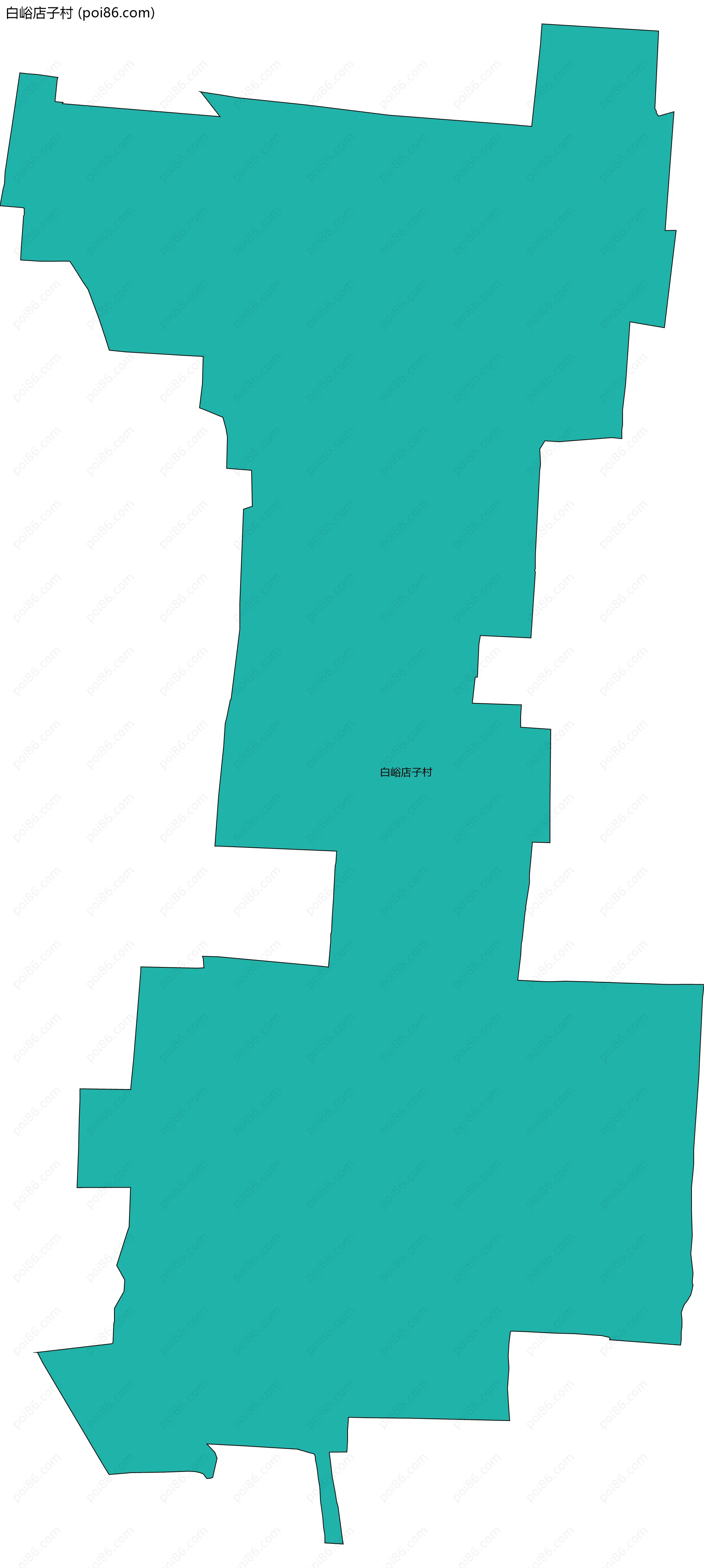 白峪店子村边界地图