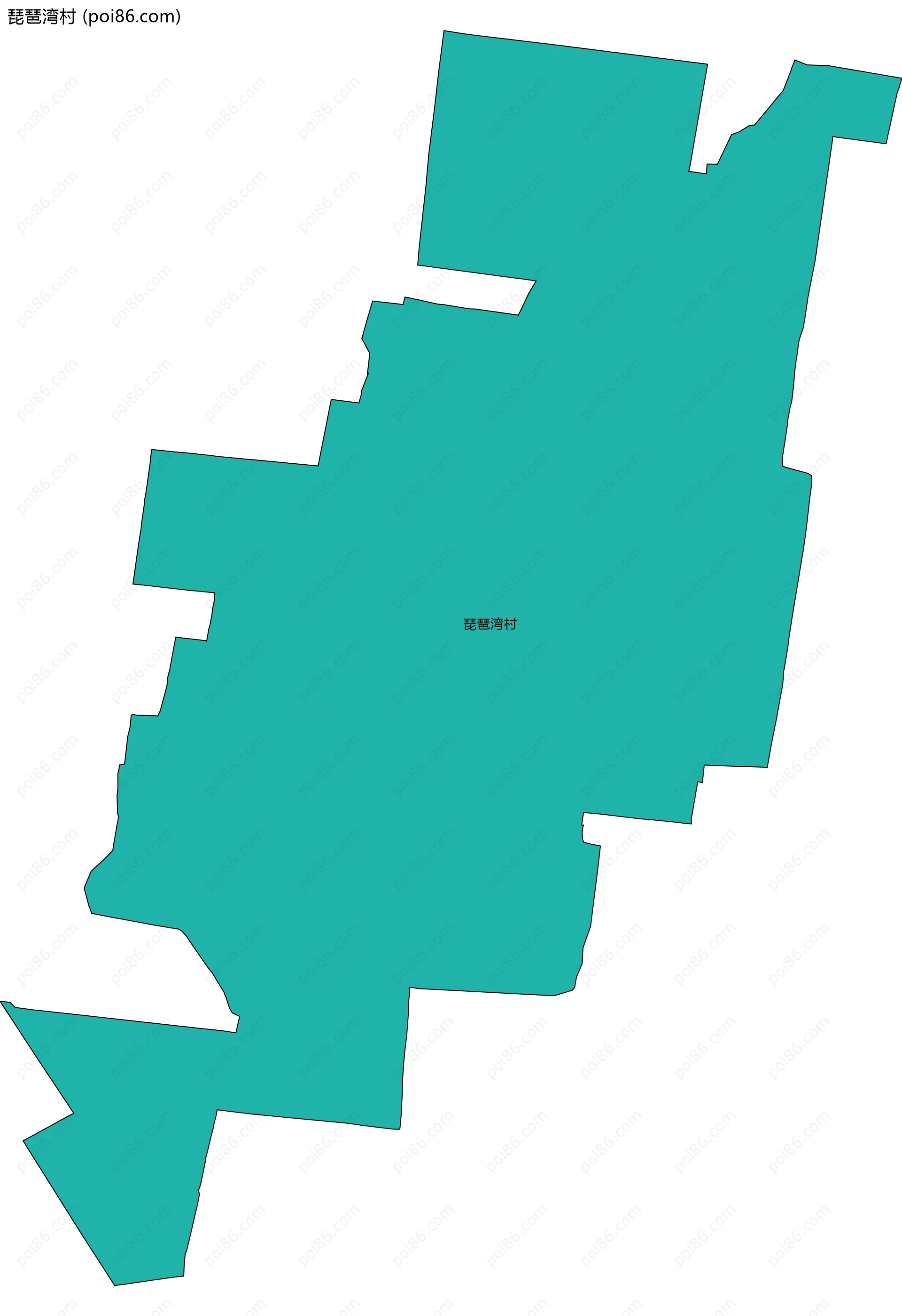 琵琶湾村边界地图