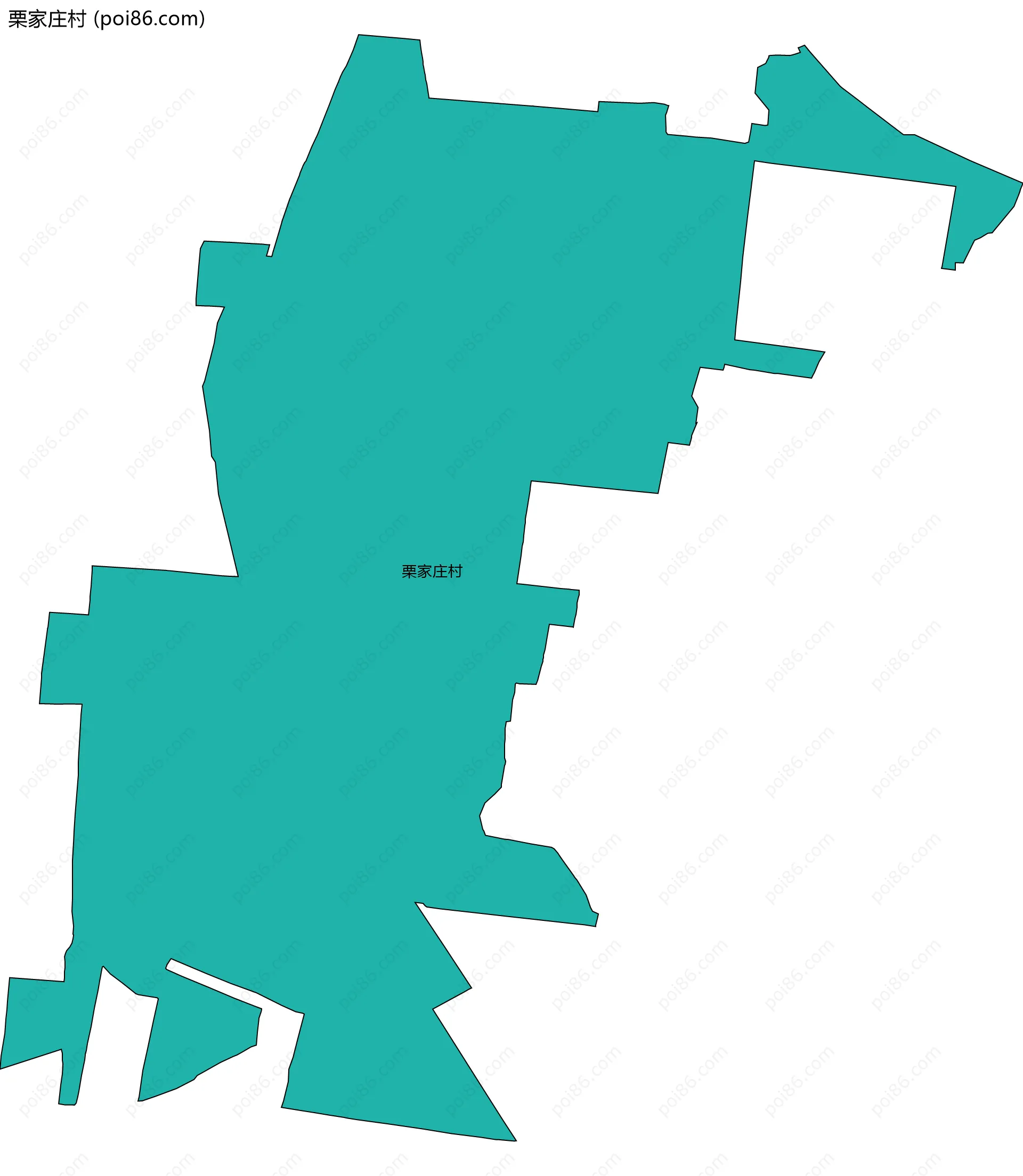 栗家庄村边界地图