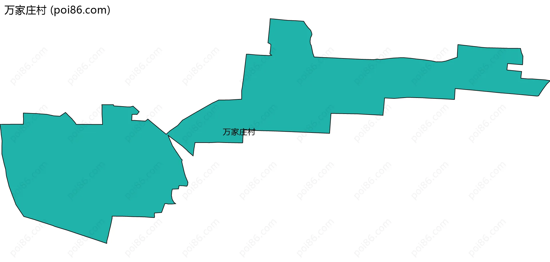 万家庄村边界地图
