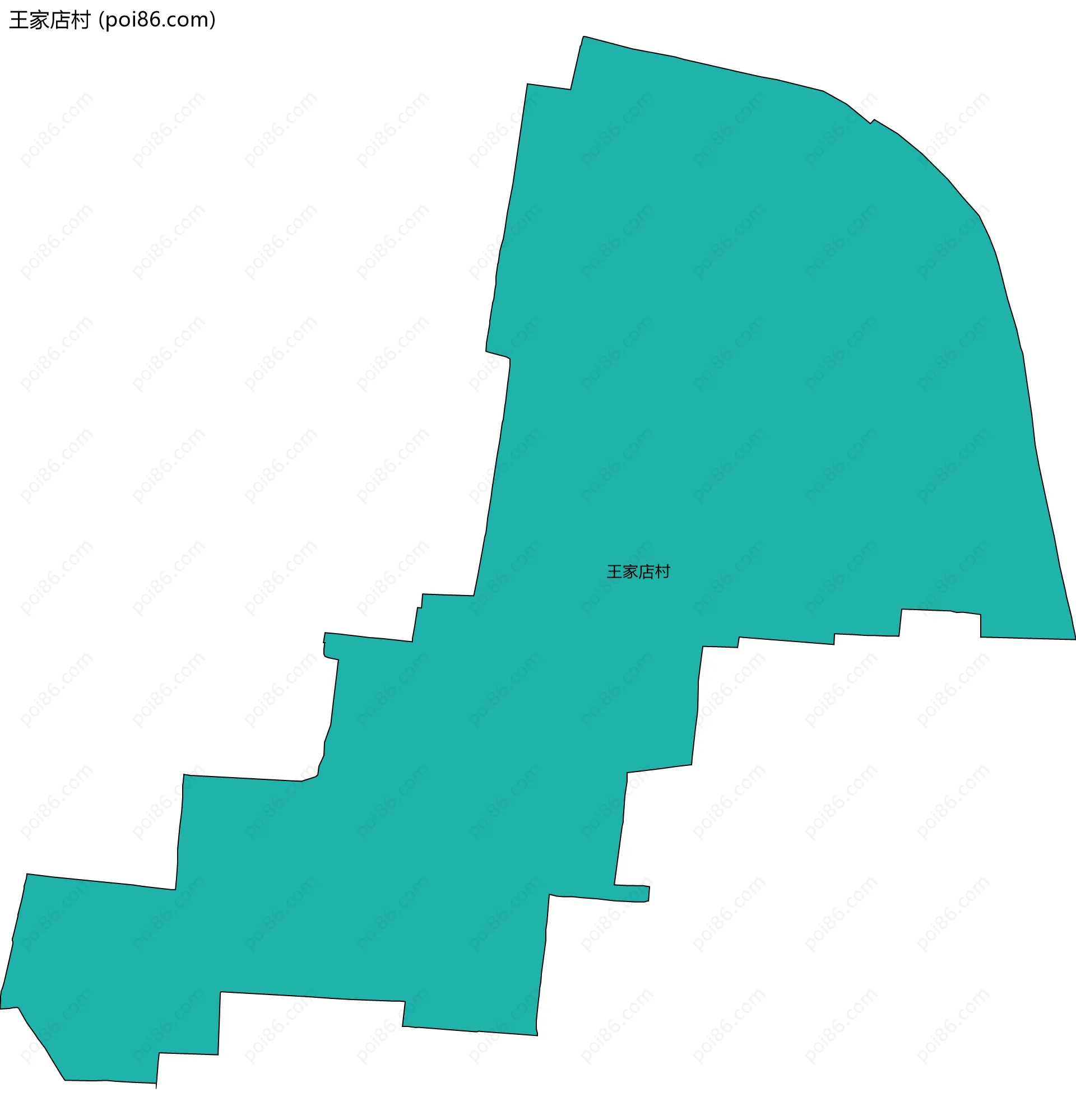 王家店村边界地图