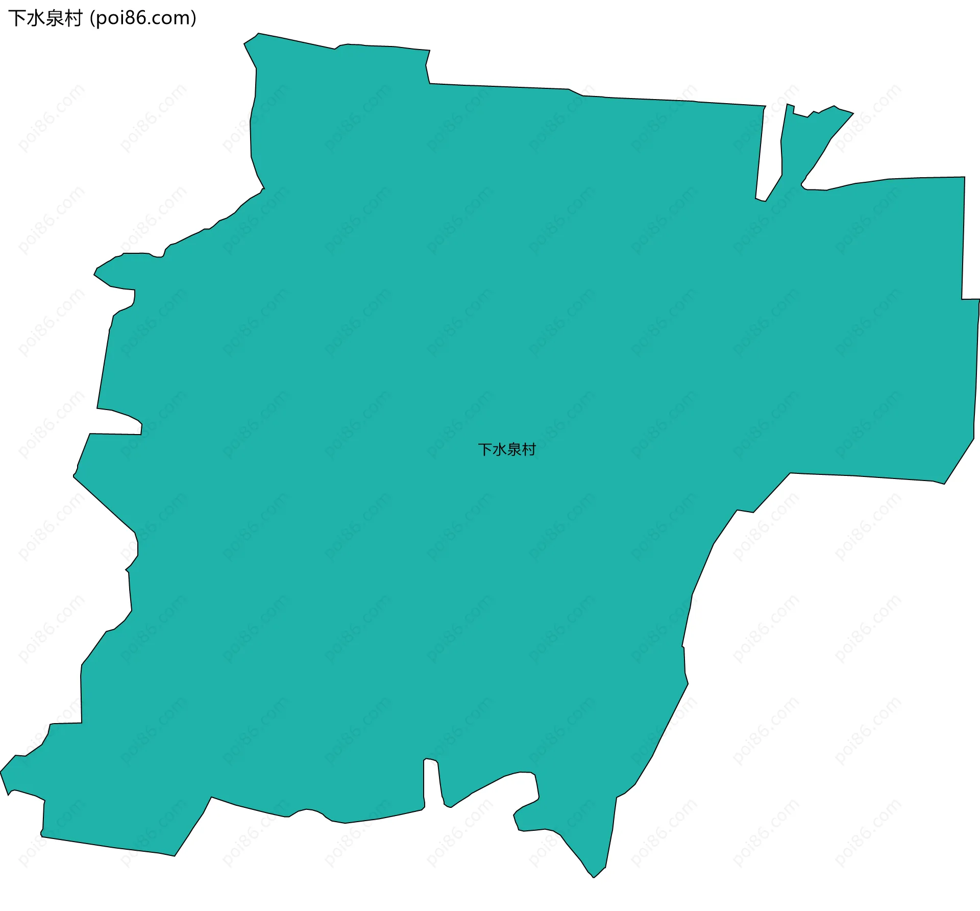 下水泉村边界地图