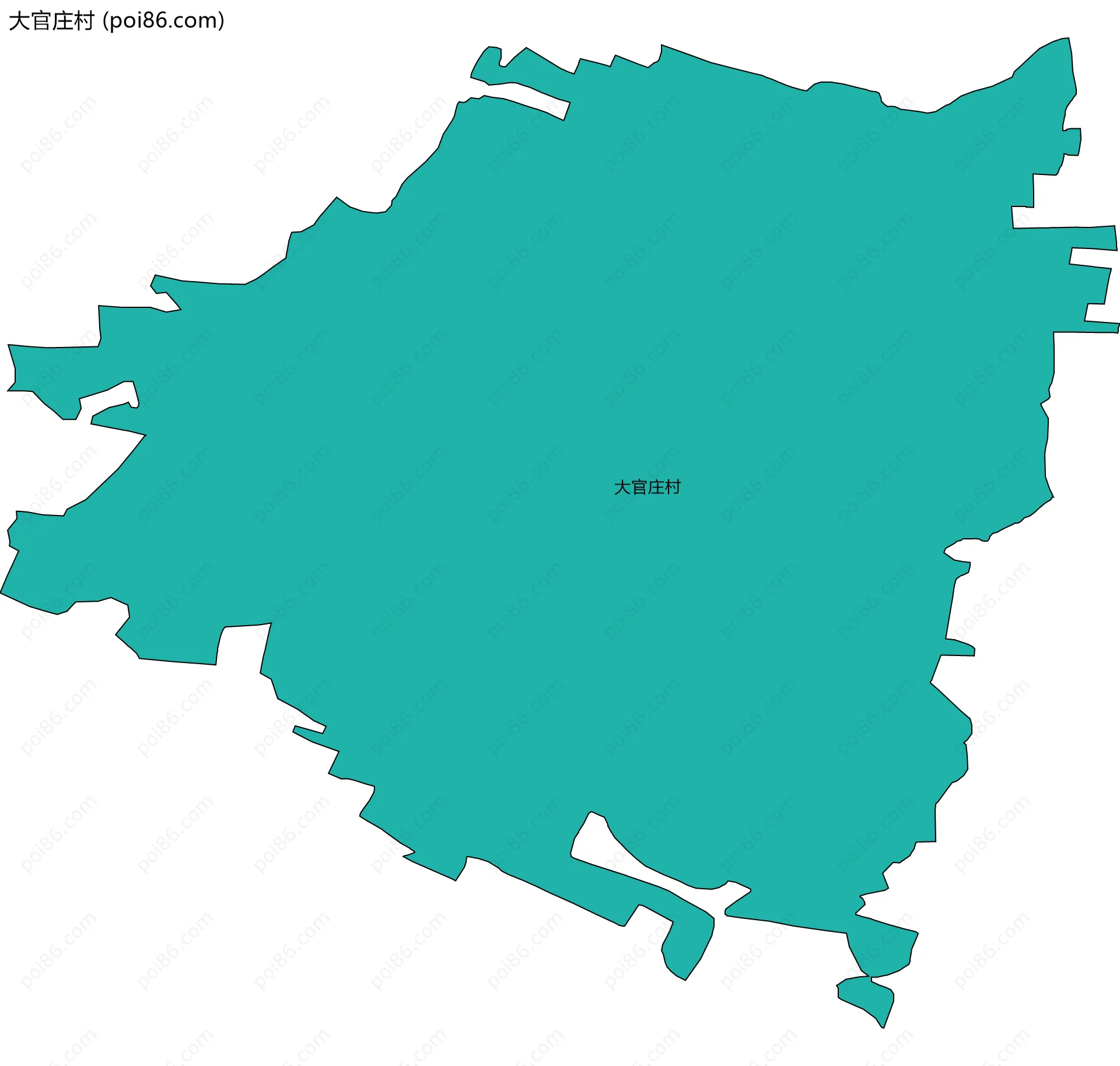 大官庄村边界地图