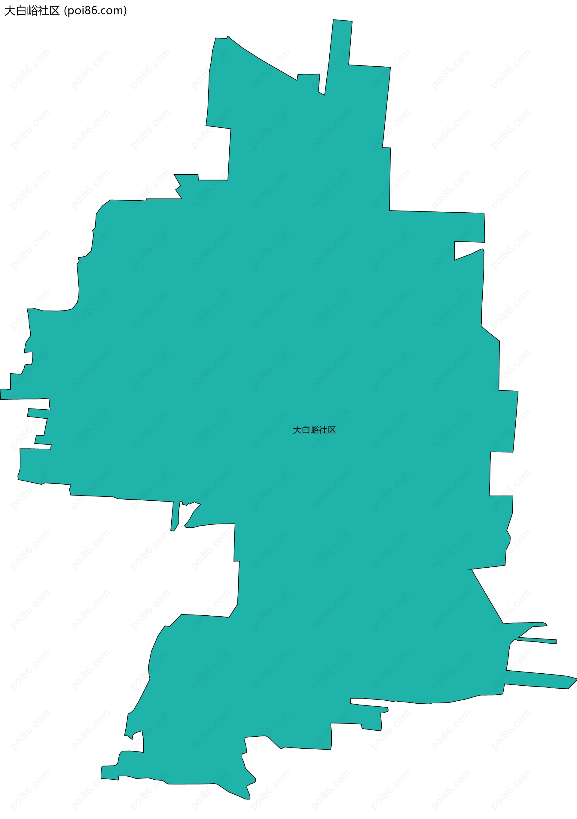 大白峪社区边界地图