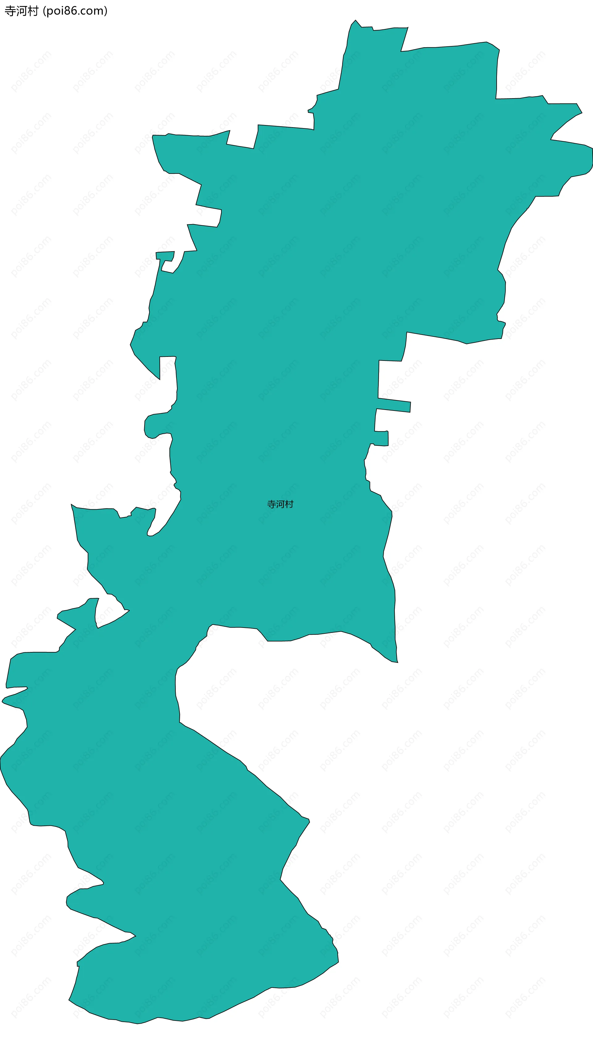 寺河村边界地图