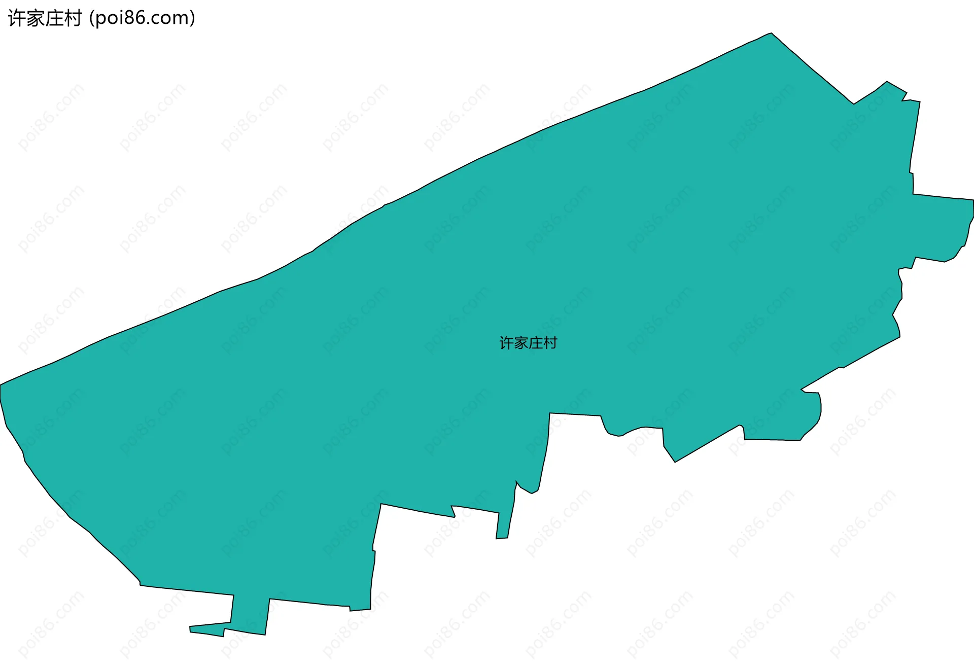 许家庄村边界地图