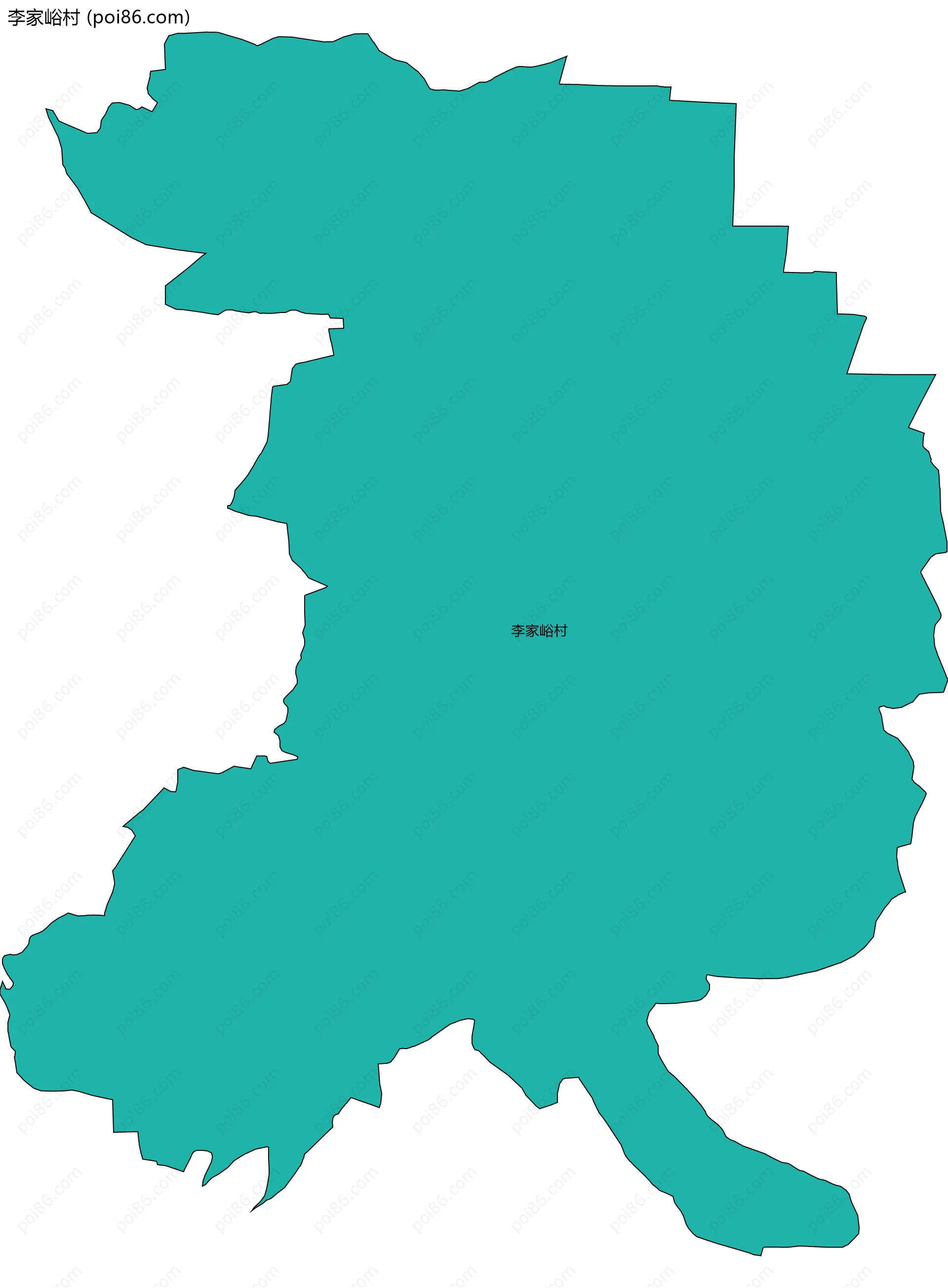 李家峪村边界地图