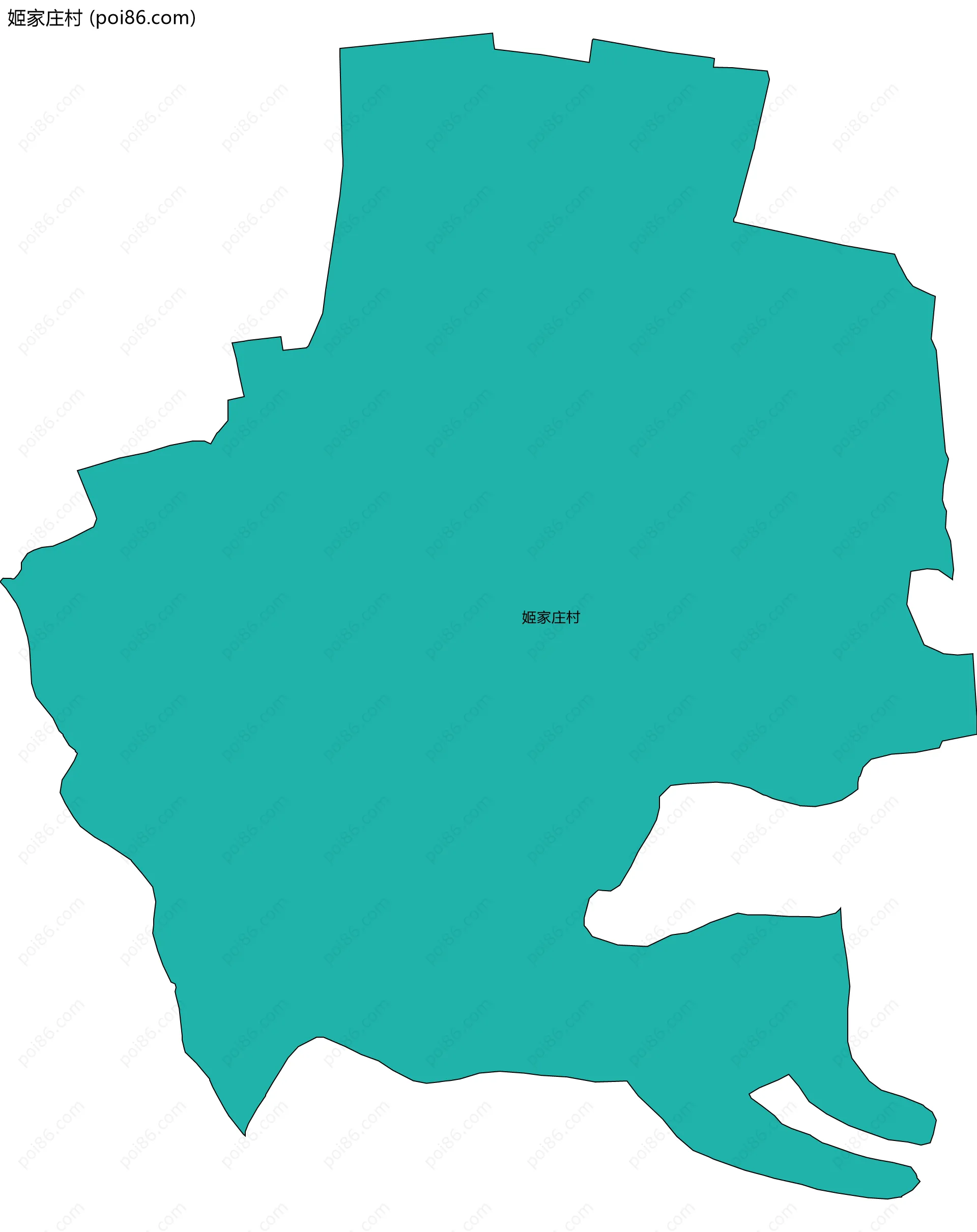 姬家庄村边界地图