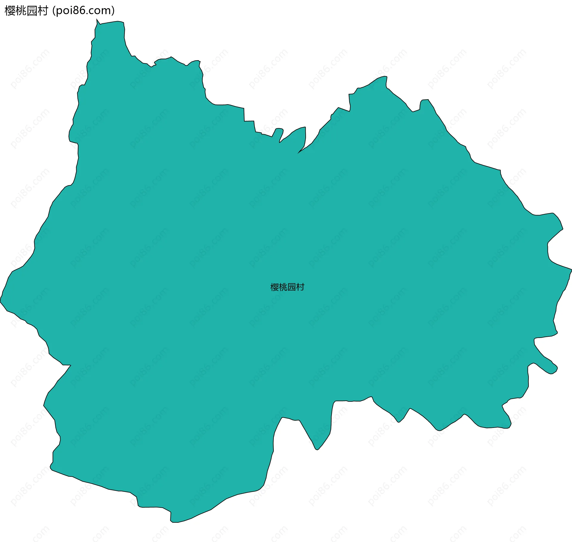 樱桃园村边界地图