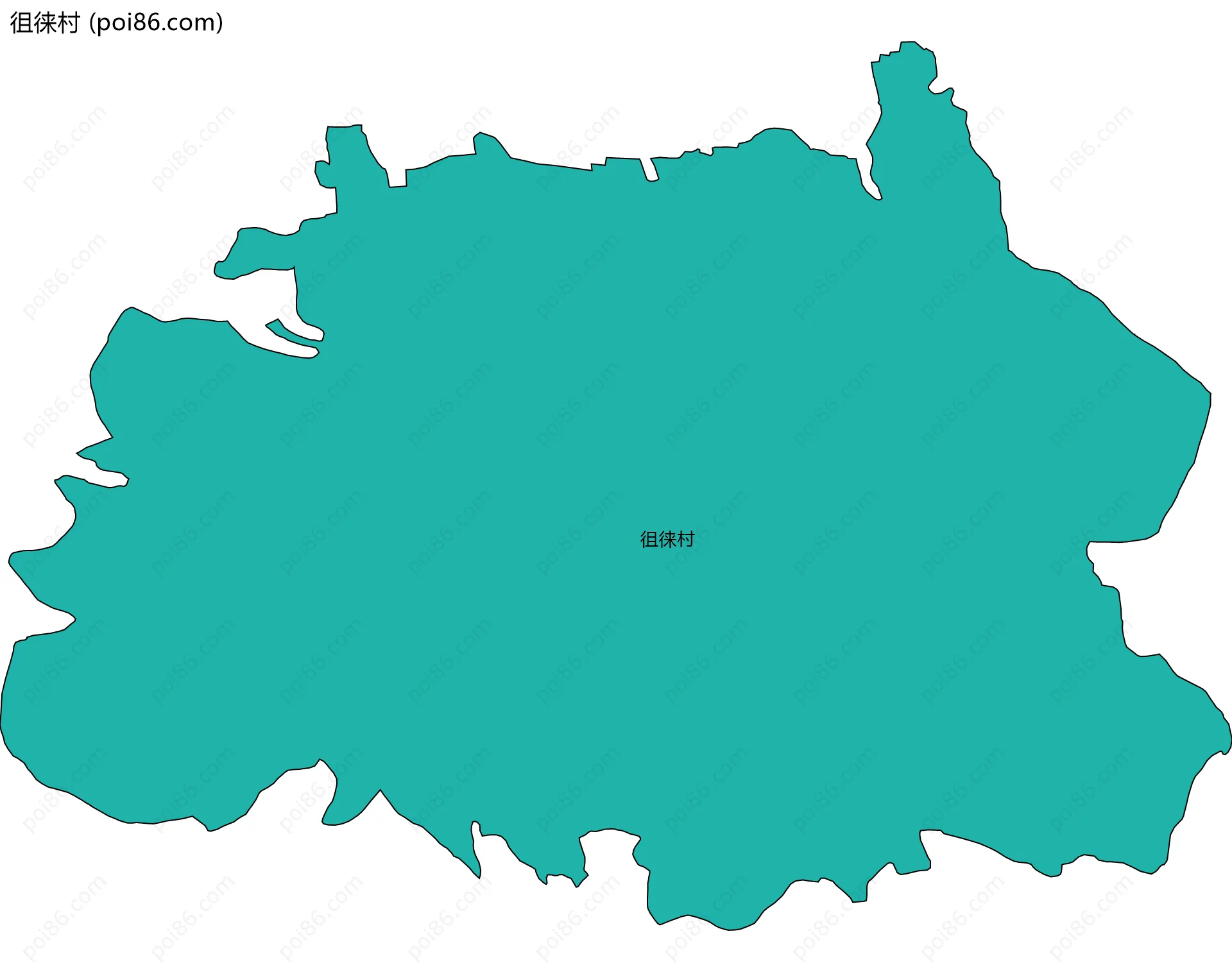 徂徕村边界地图