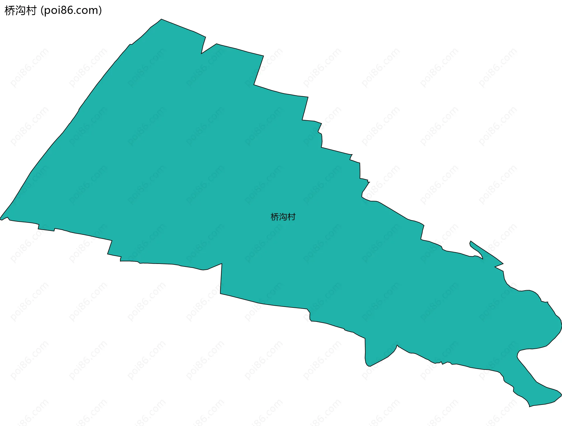 桥沟村边界地图