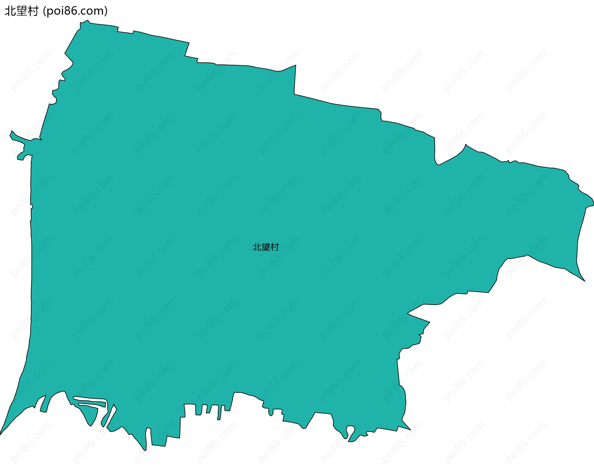 北望村边界地图