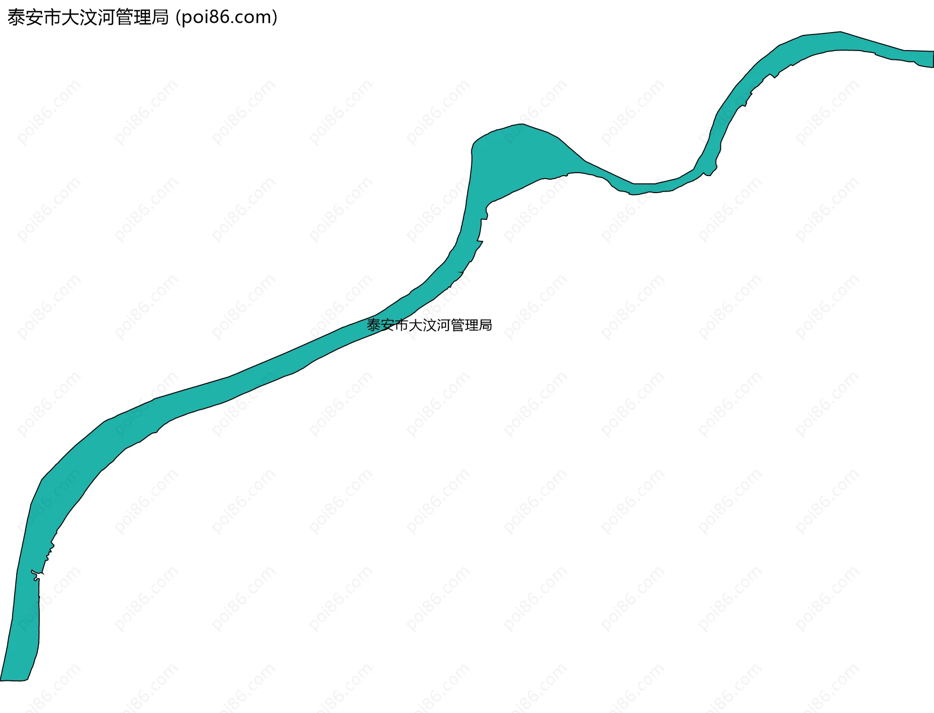泰安市大汶河管理局边界地图