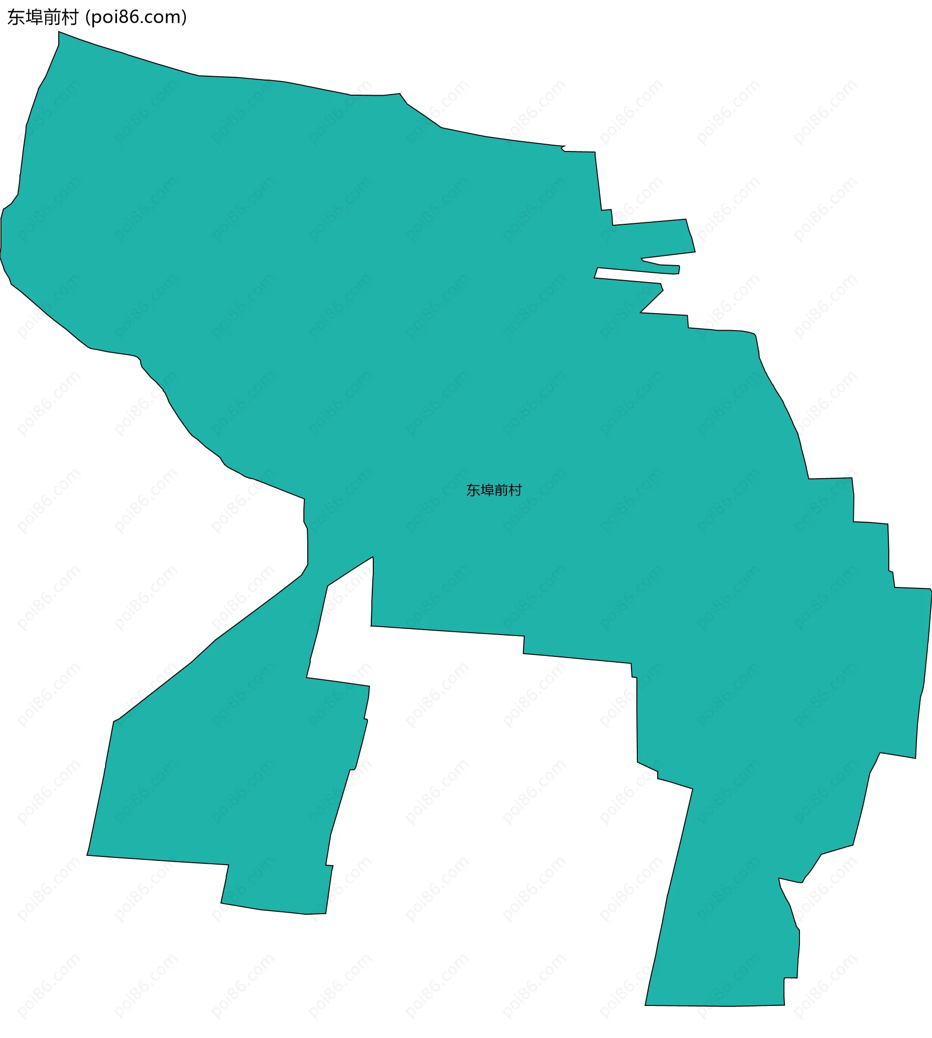 东埠前村边界地图