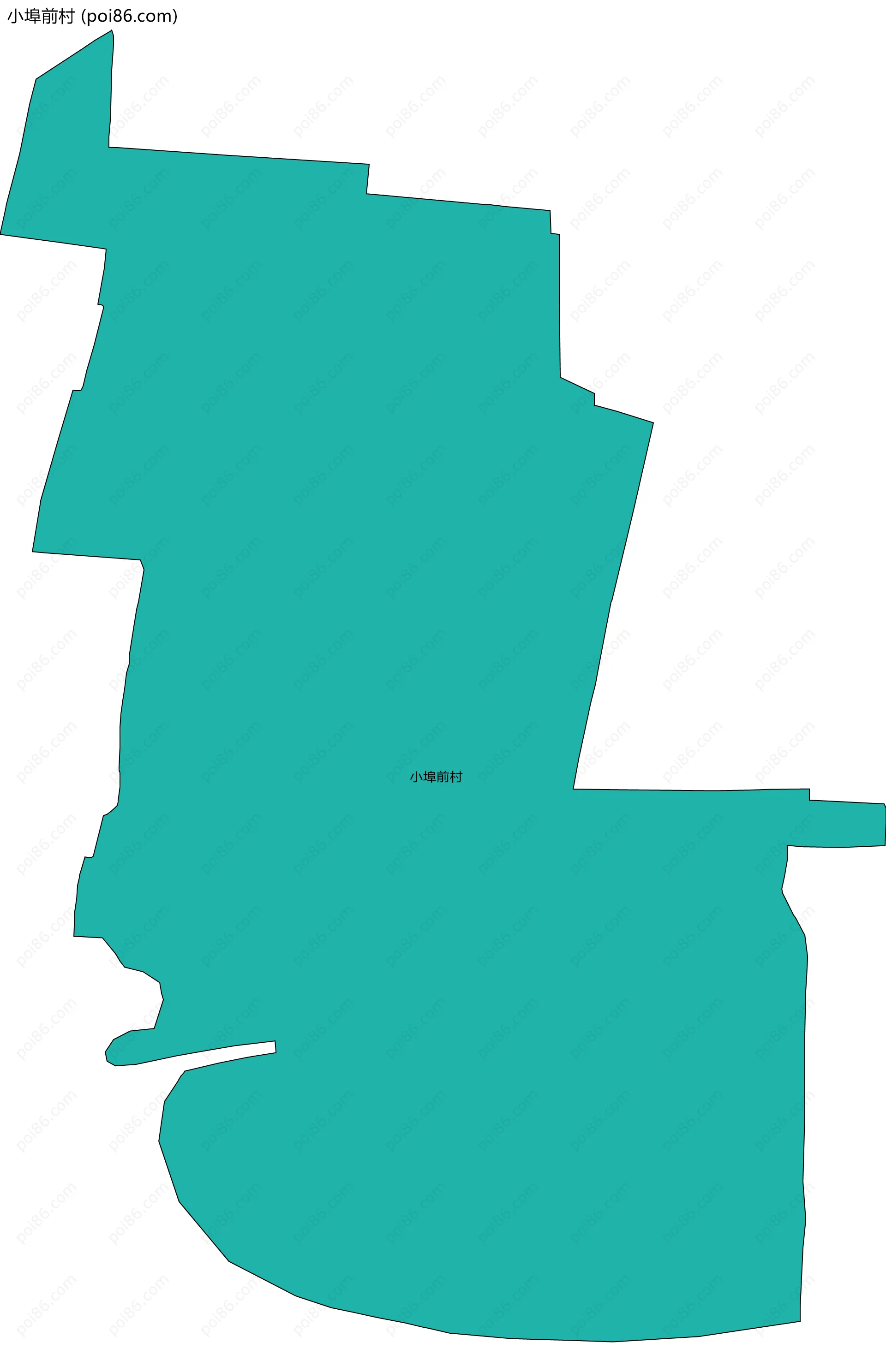 小埠前村边界地图