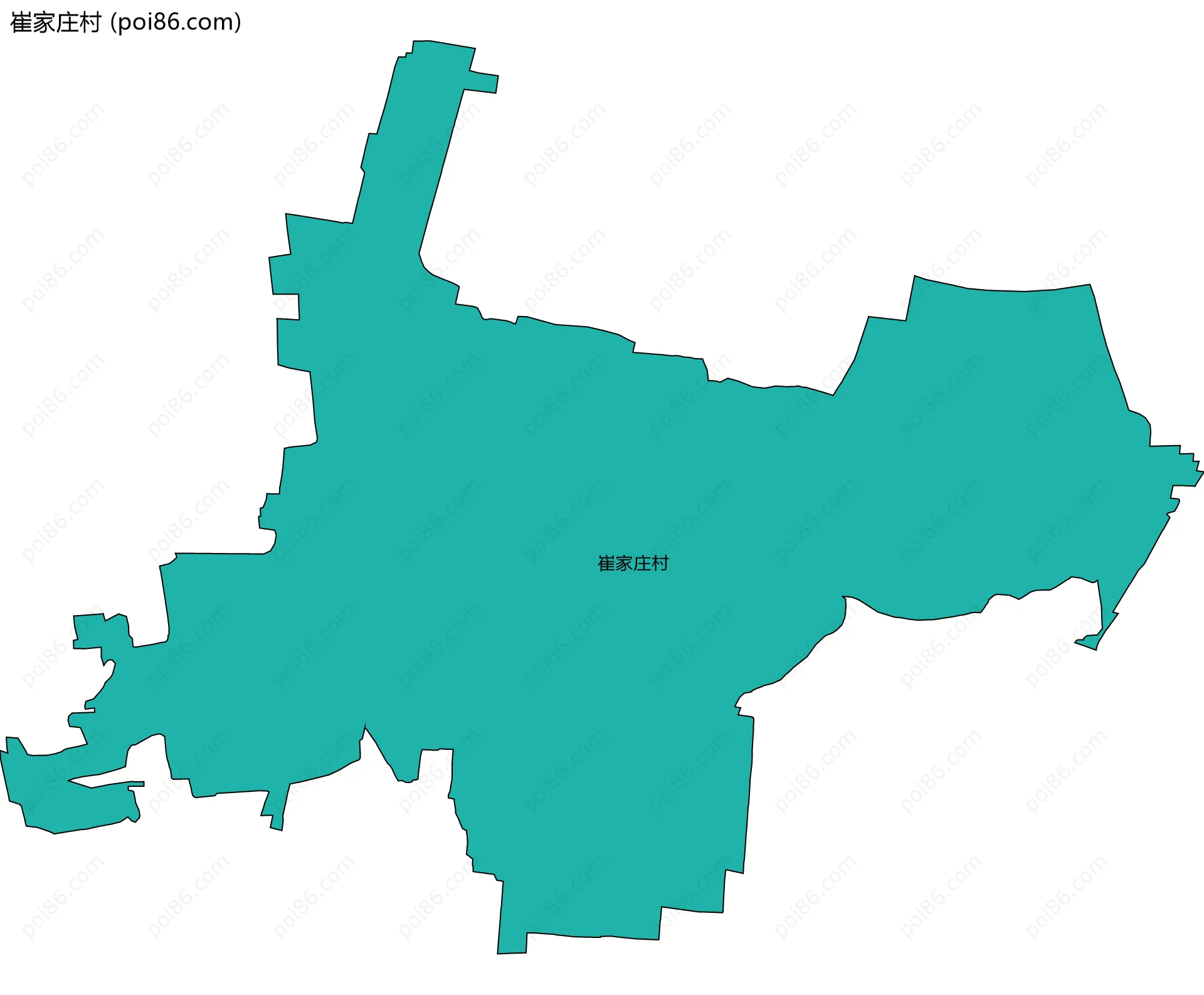 崔家庄村边界地图