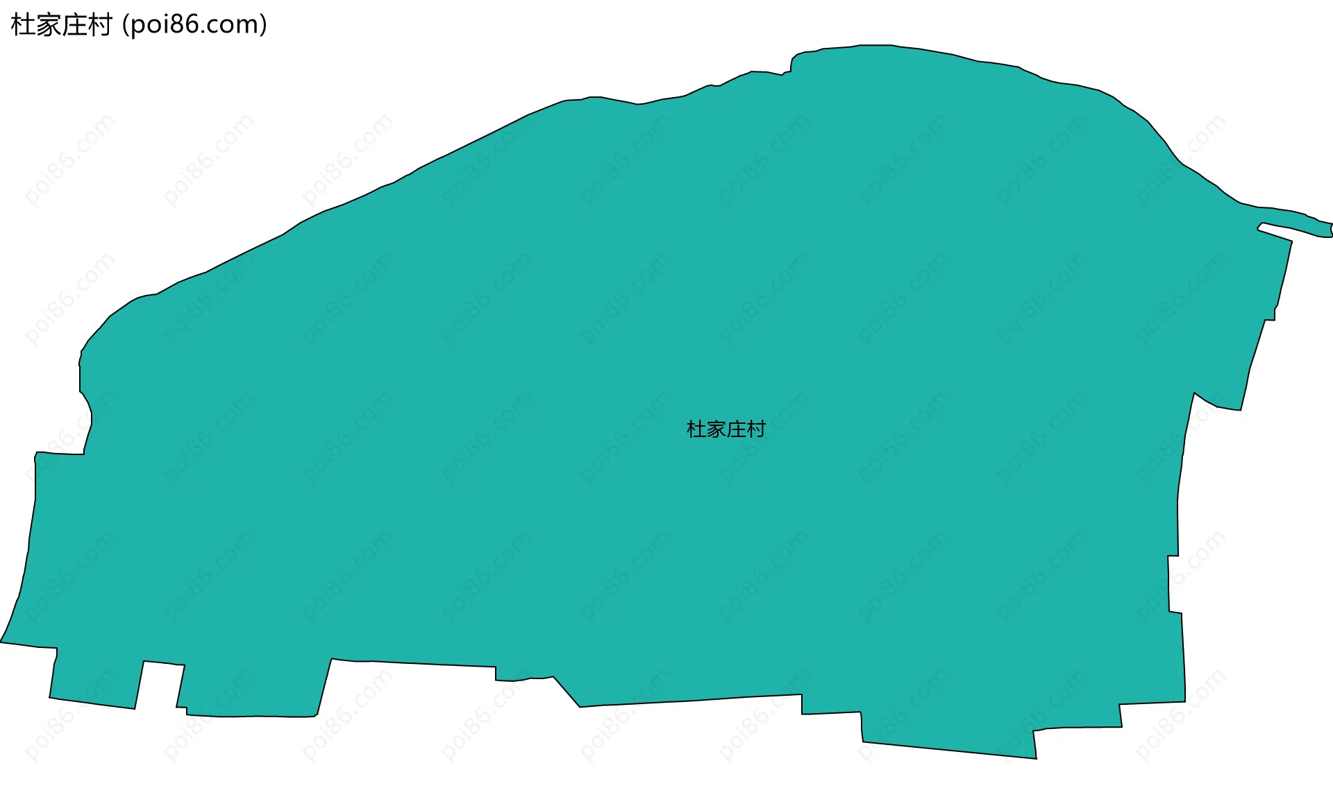 杜家庄村边界地图