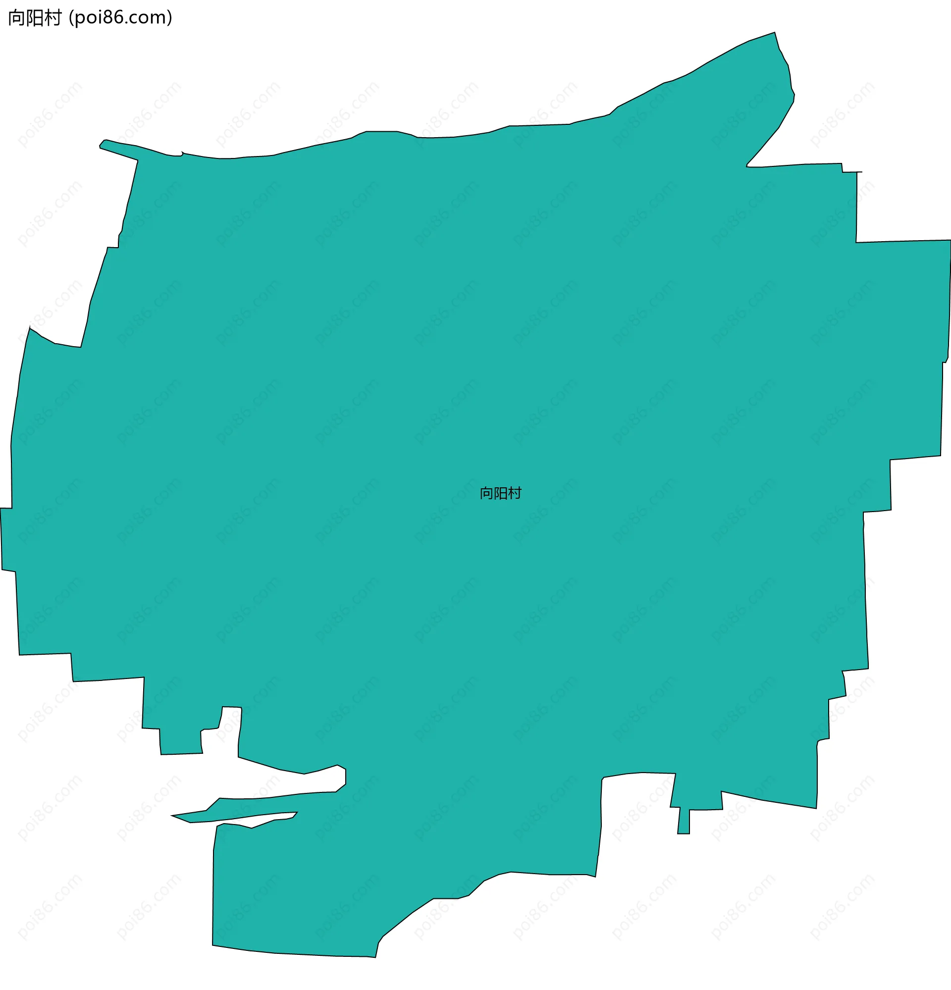 向阳村边界地图