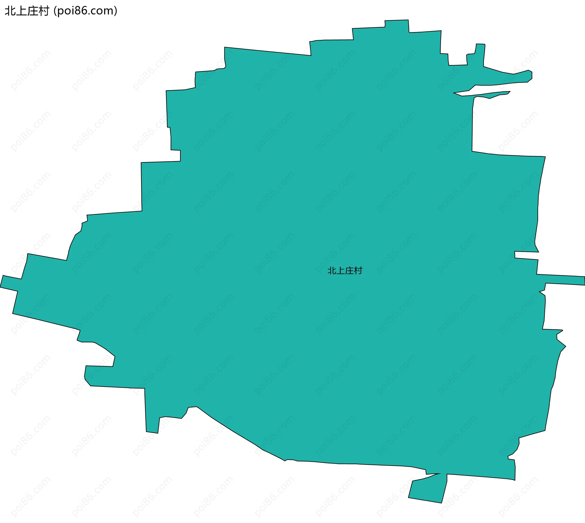 北上庄村边界地图