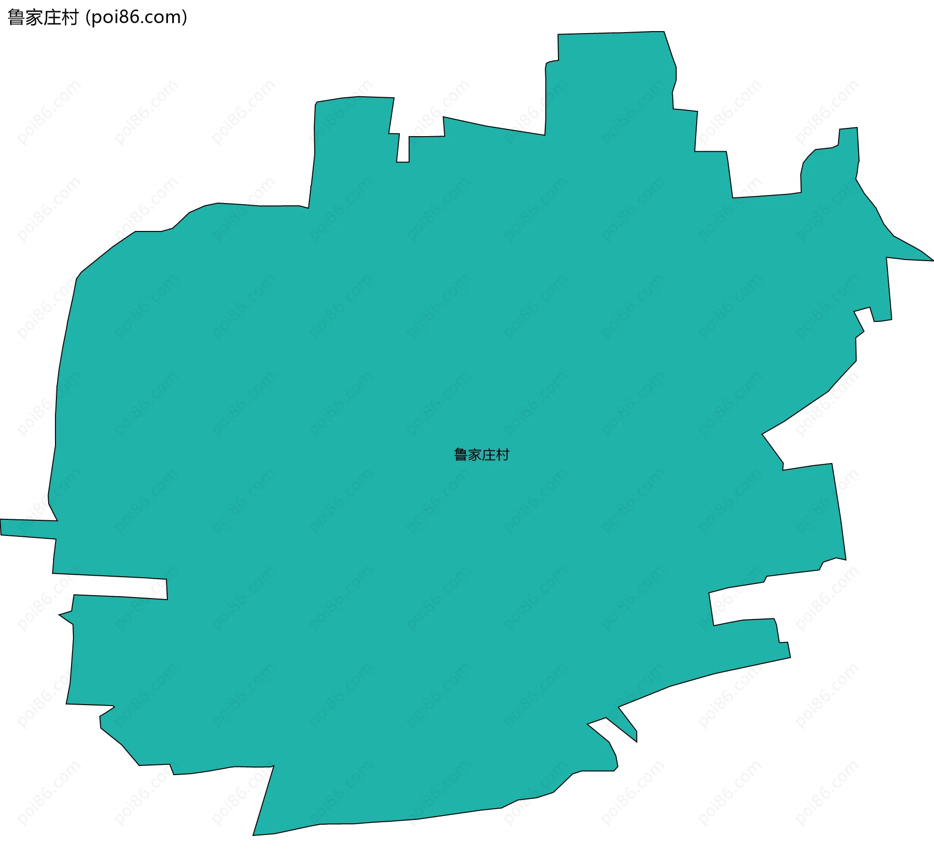 鲁家庄村边界地图