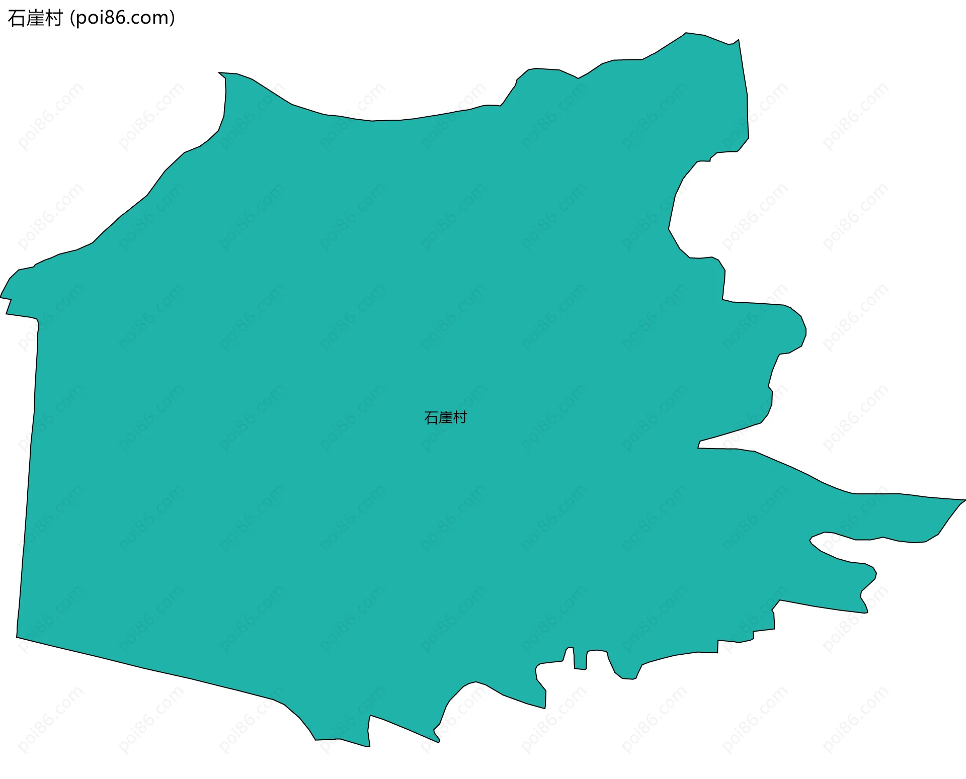 石崖村边界地图