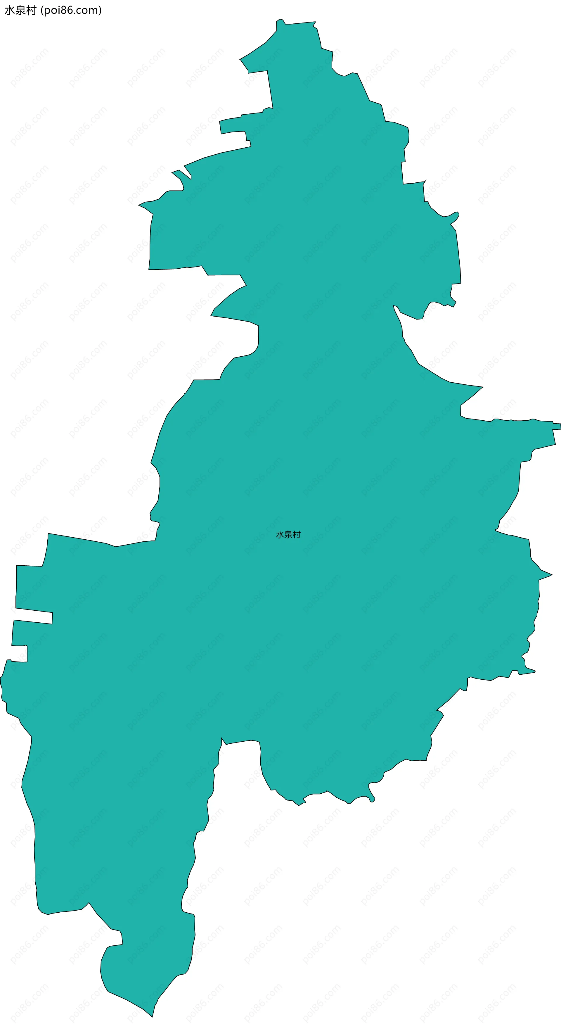 水泉村边界地图