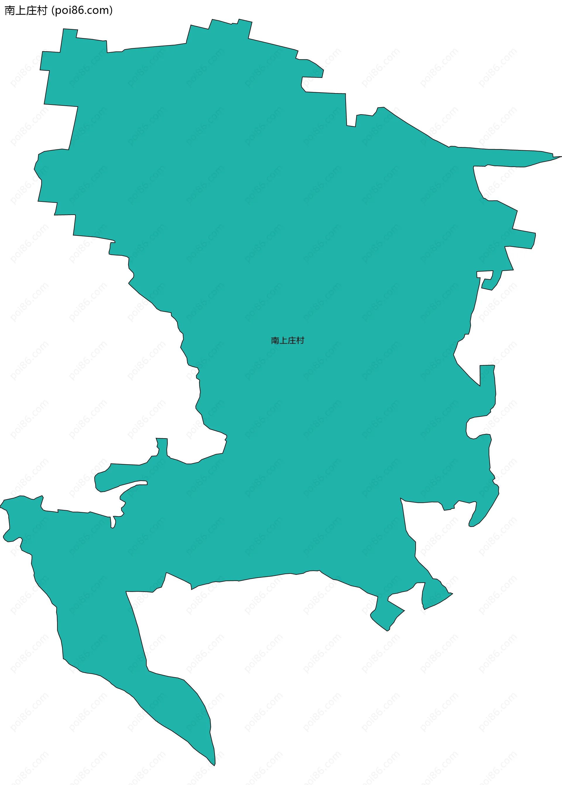 南上庄村边界地图