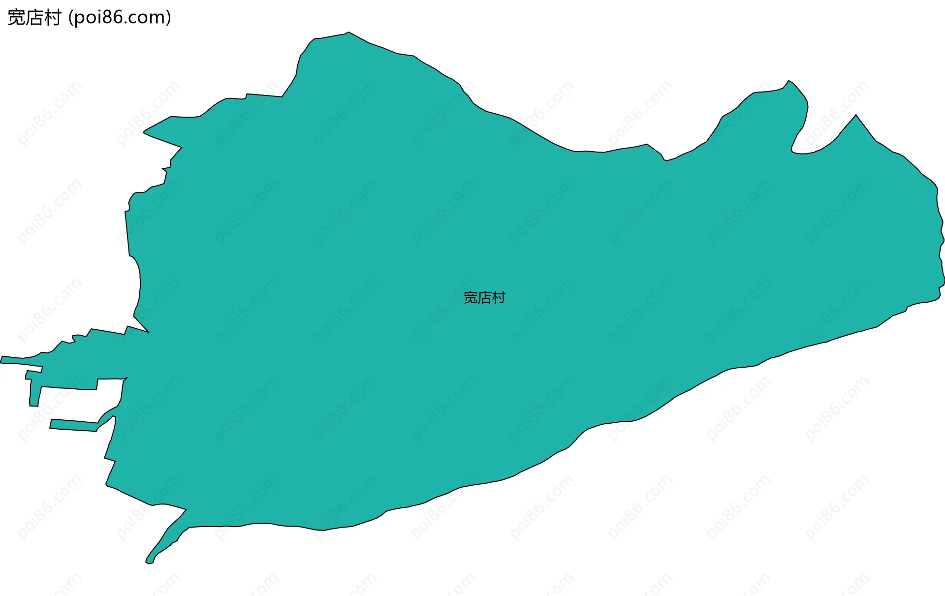 宽店村边界地图