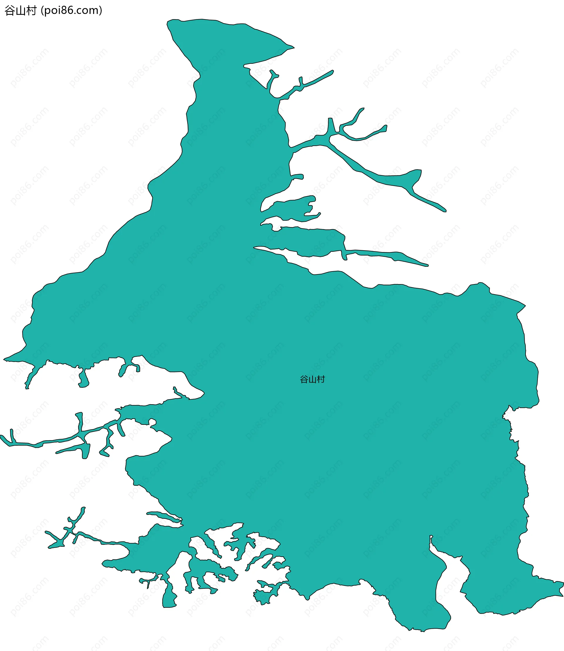 谷山村边界地图