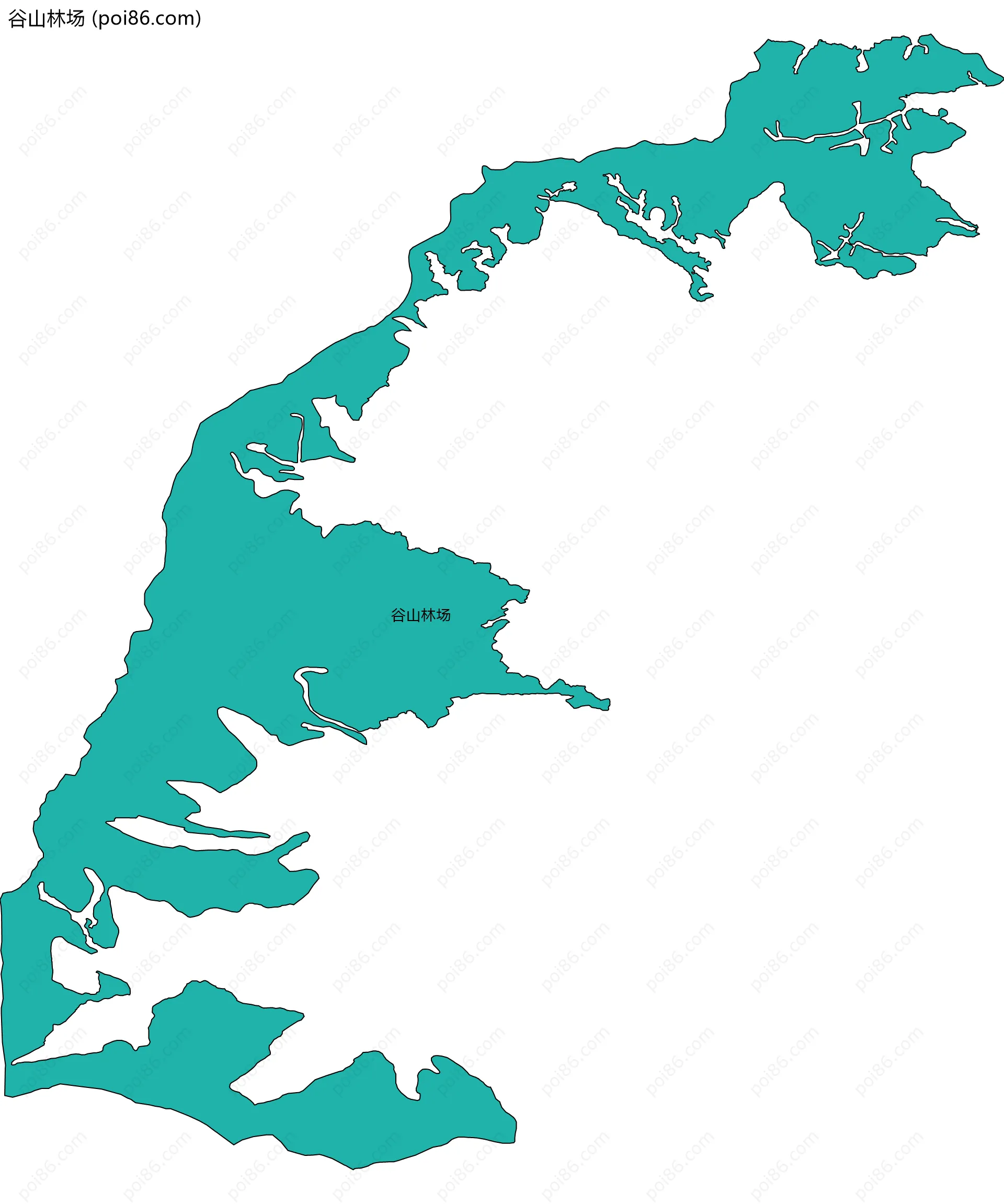 谷山林场边界地图