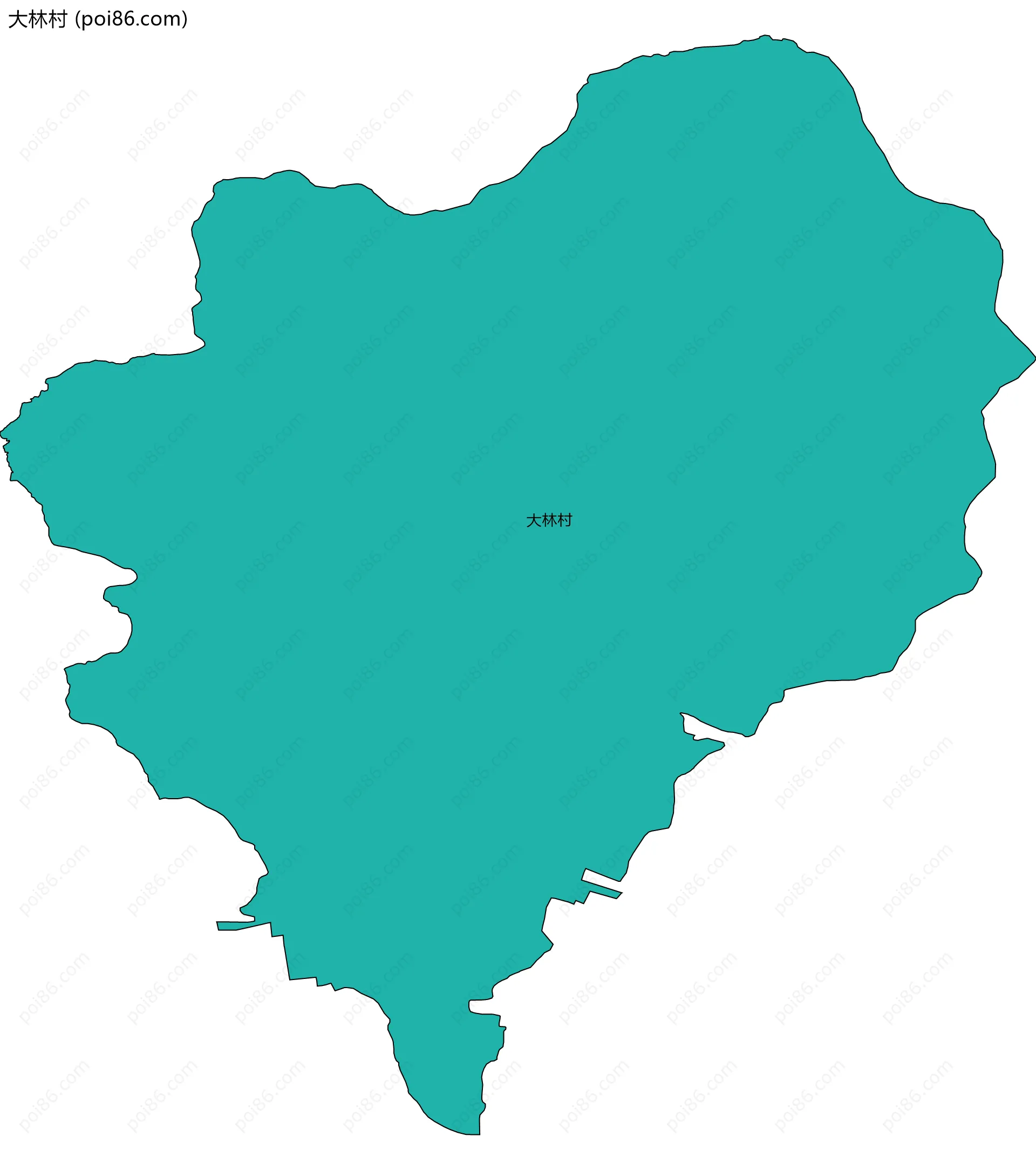 大林村边界地图