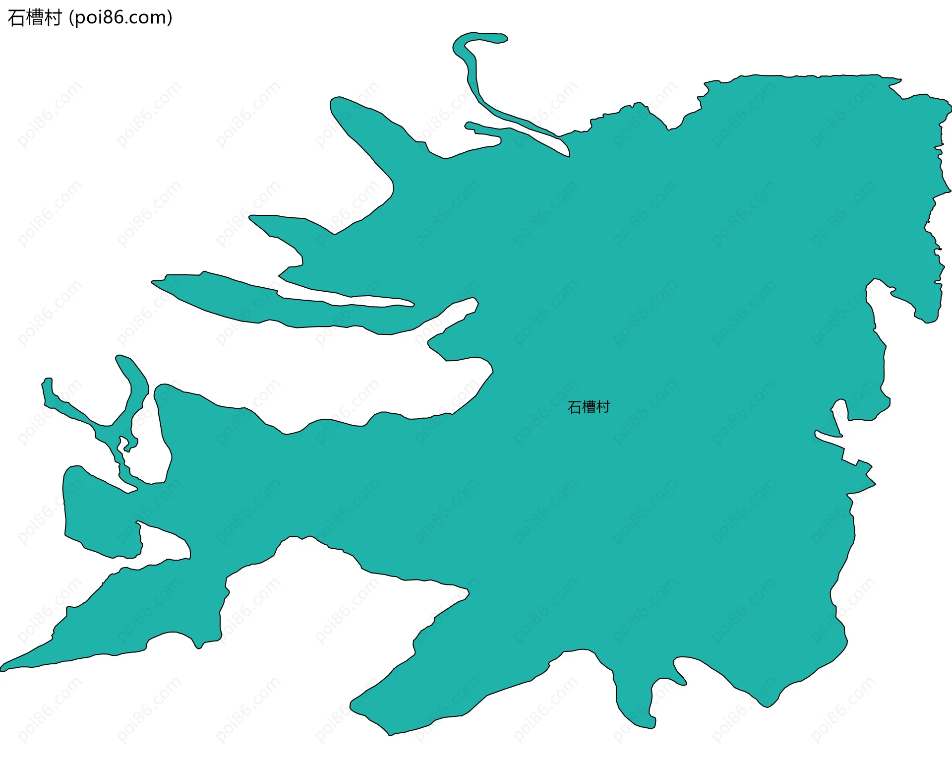石槽村边界地图