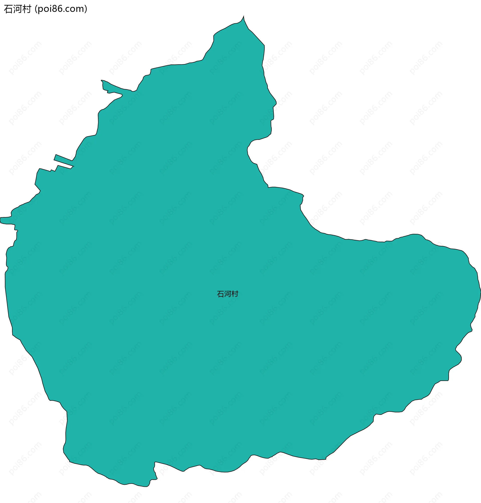 石河村边界地图