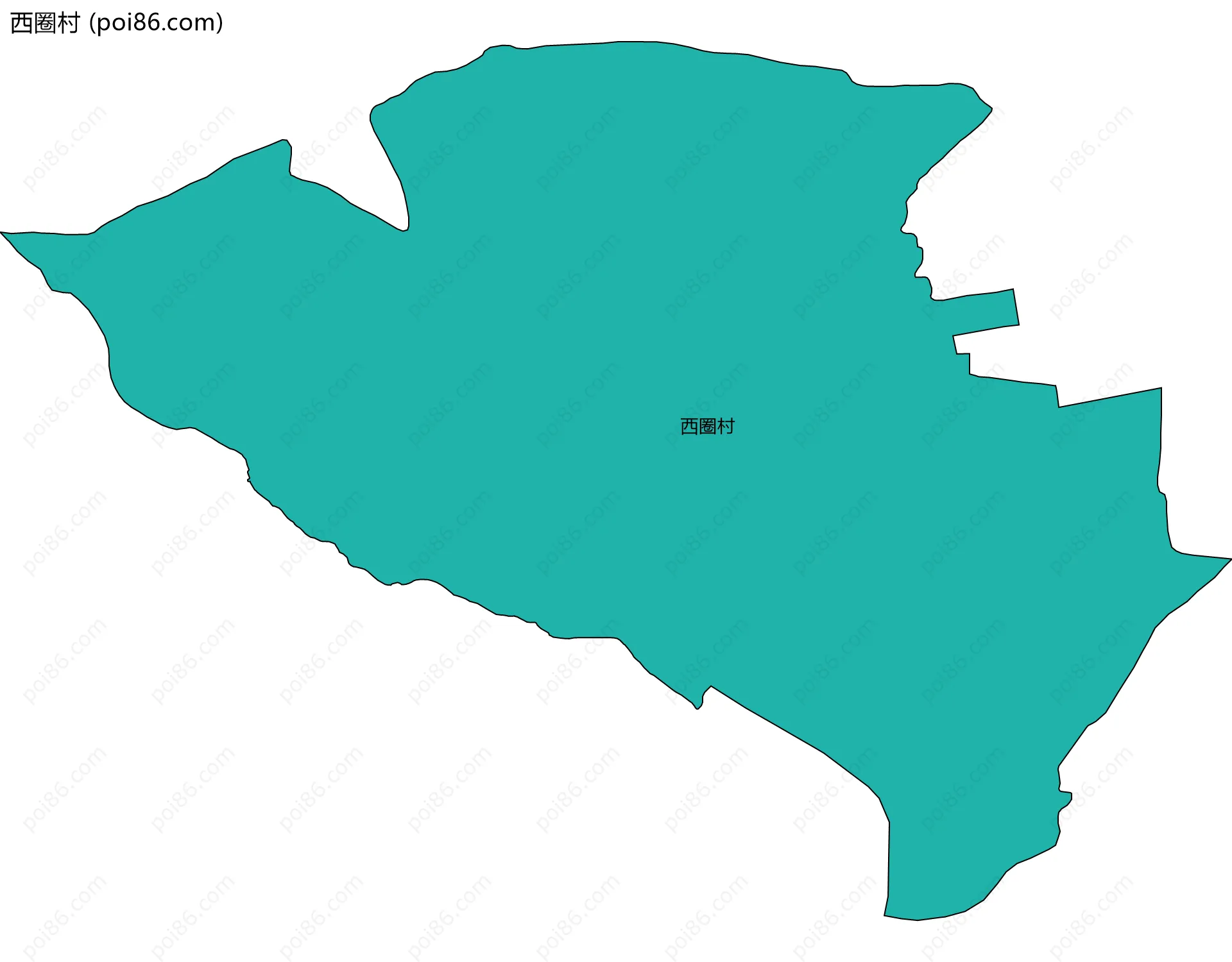 西圈村边界地图