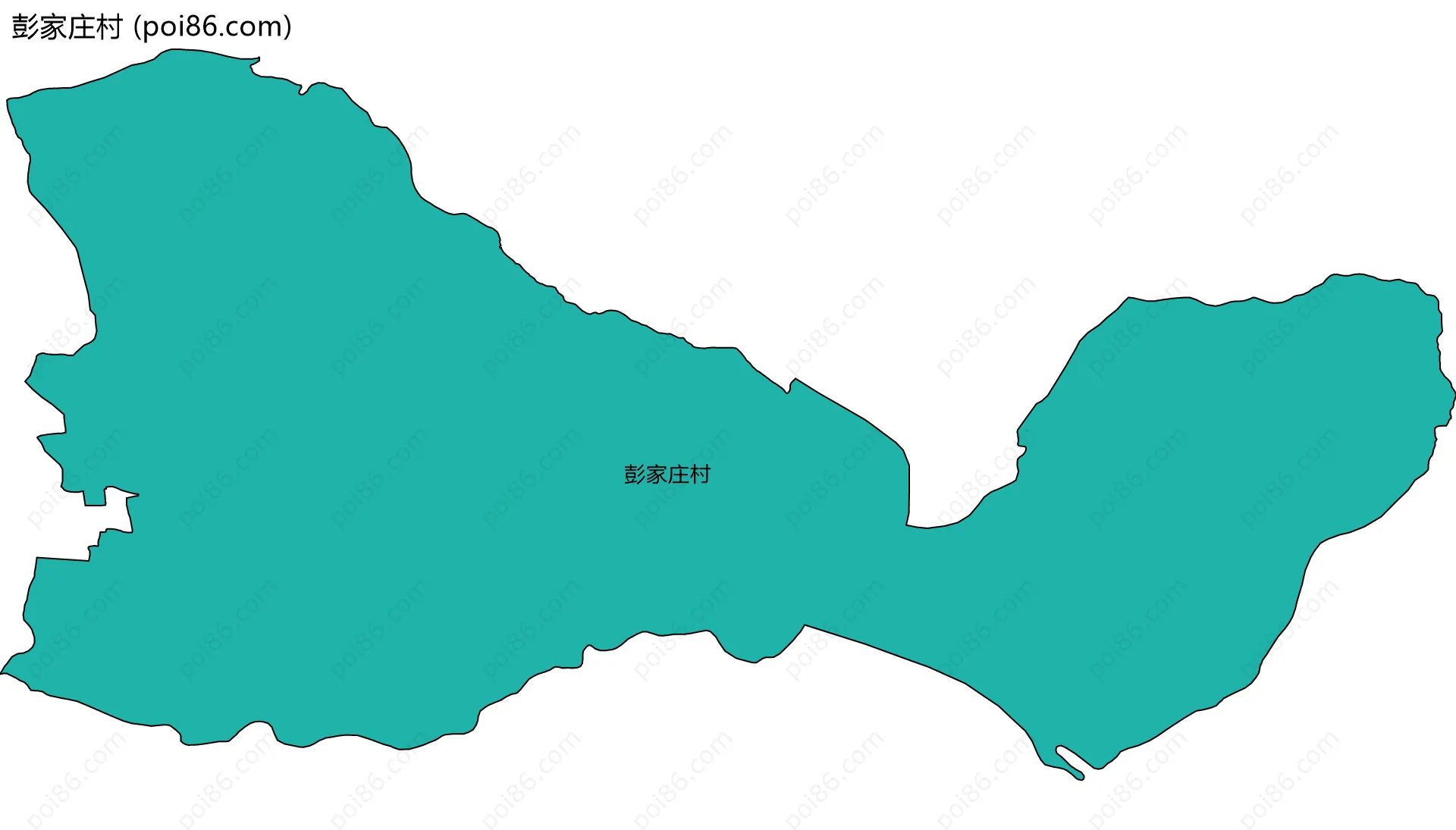 彭家庄村边界地图