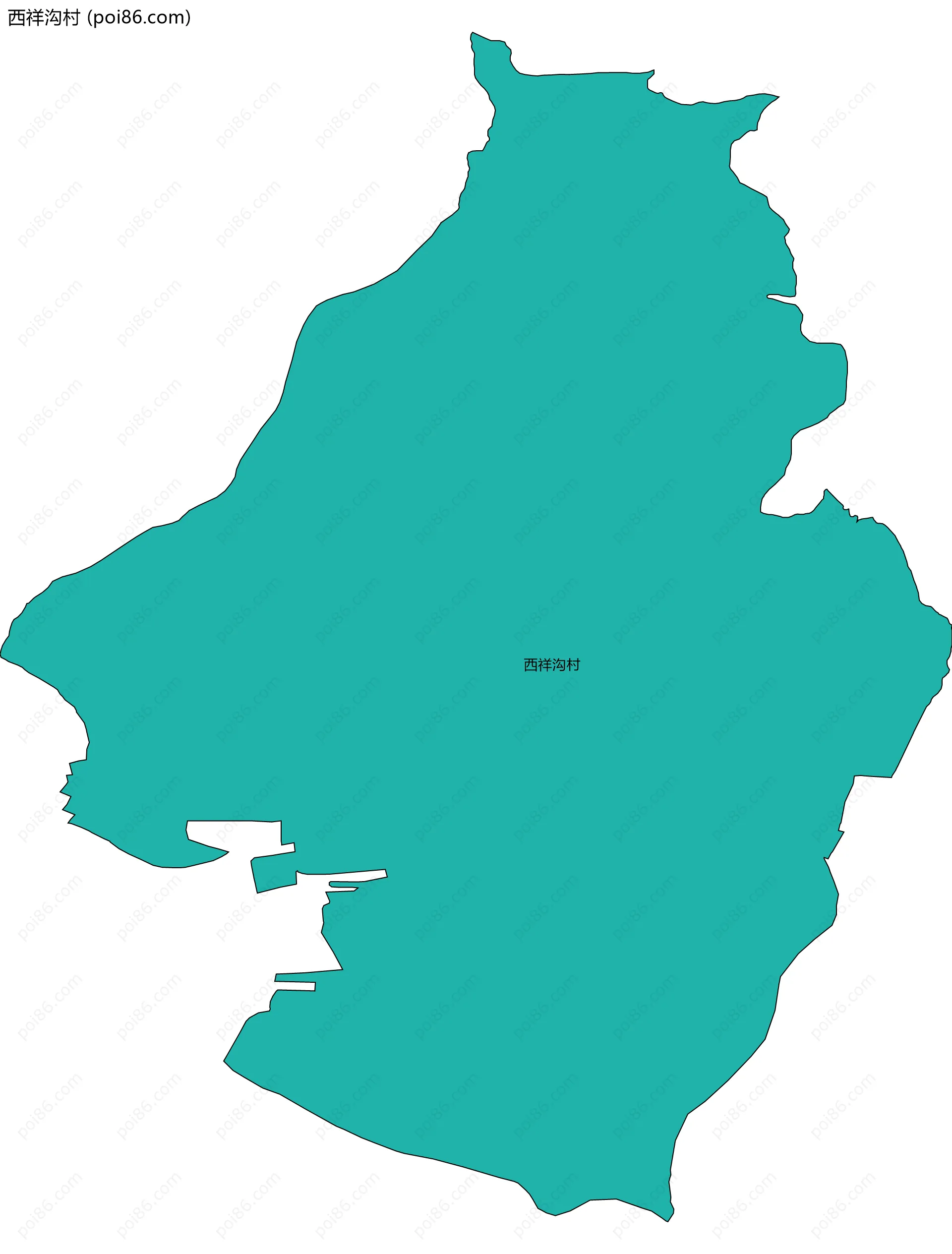 西祥沟村边界地图