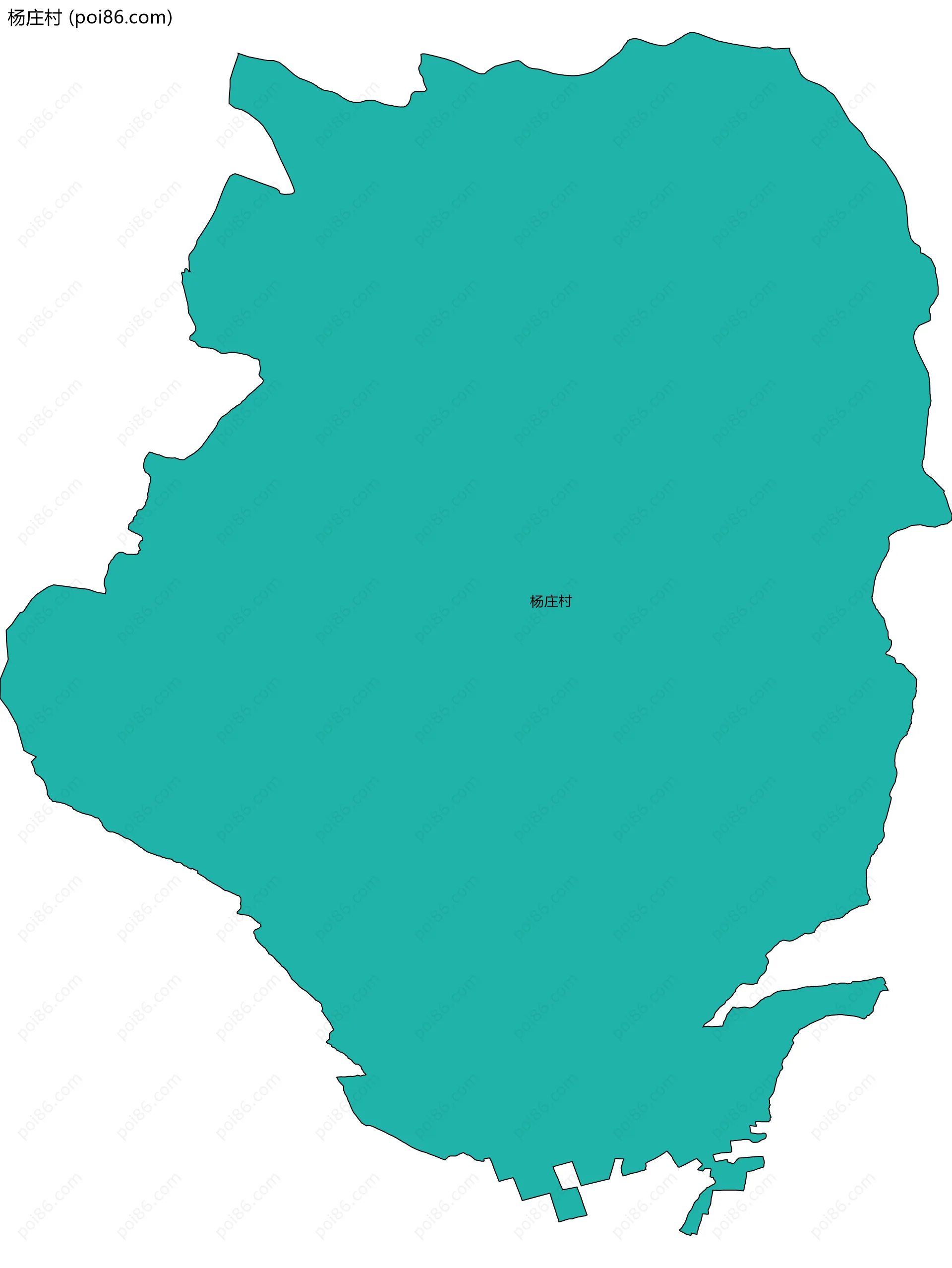 杨庄村边界地图