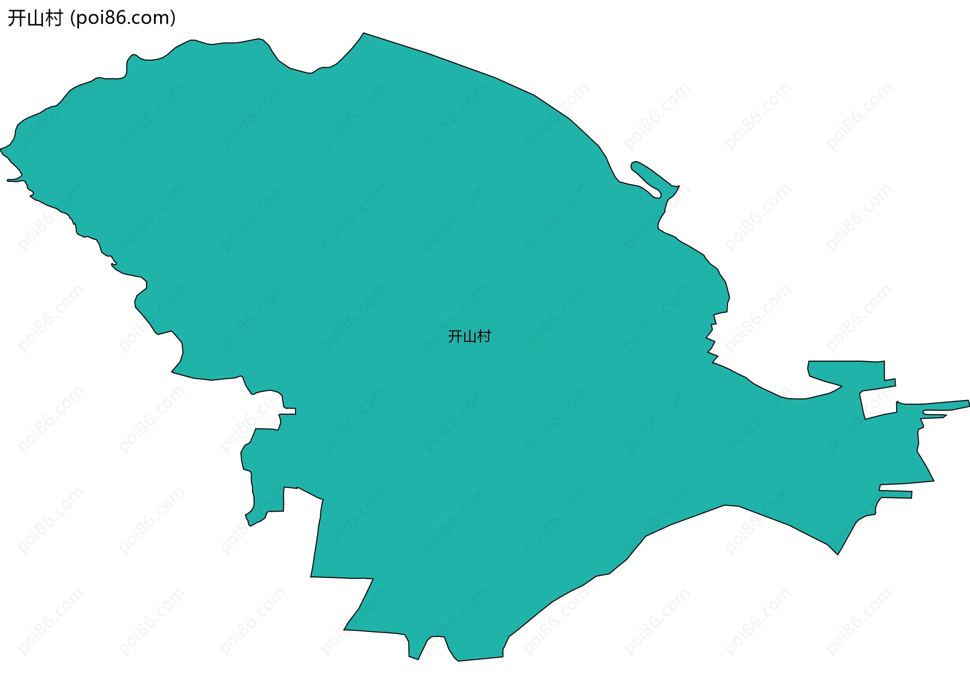 开山村边界地图