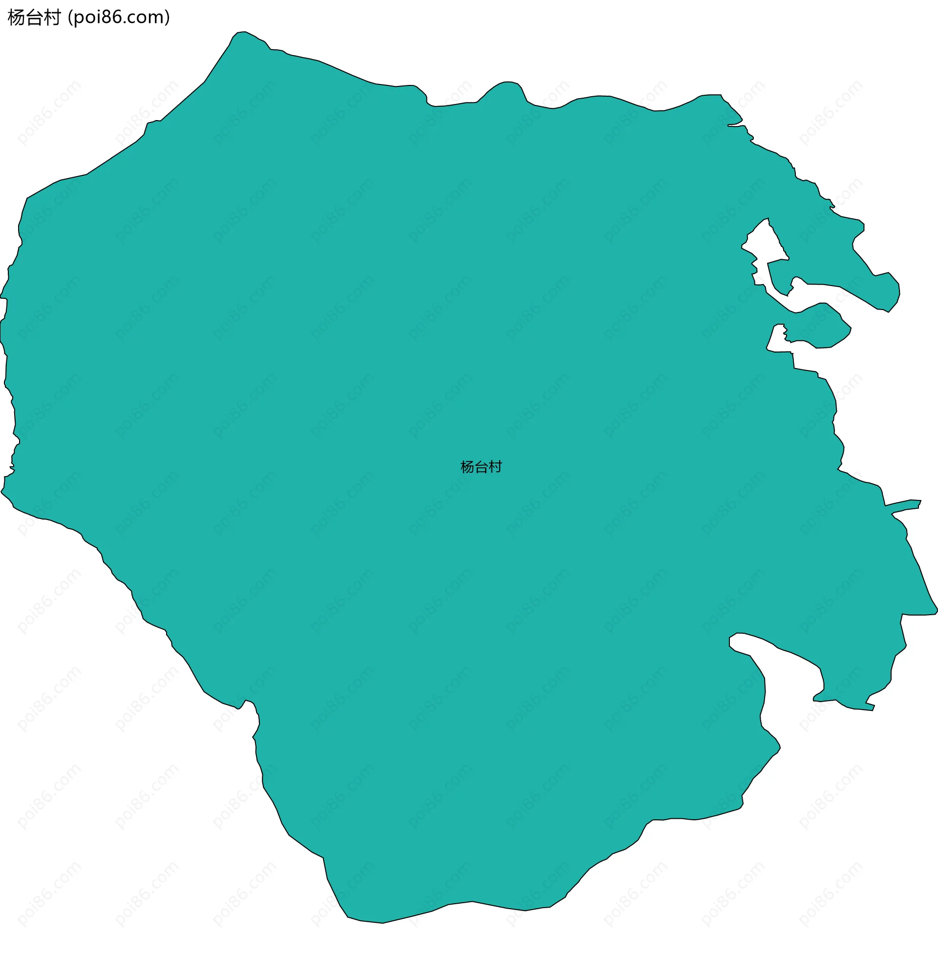 杨台村边界地图