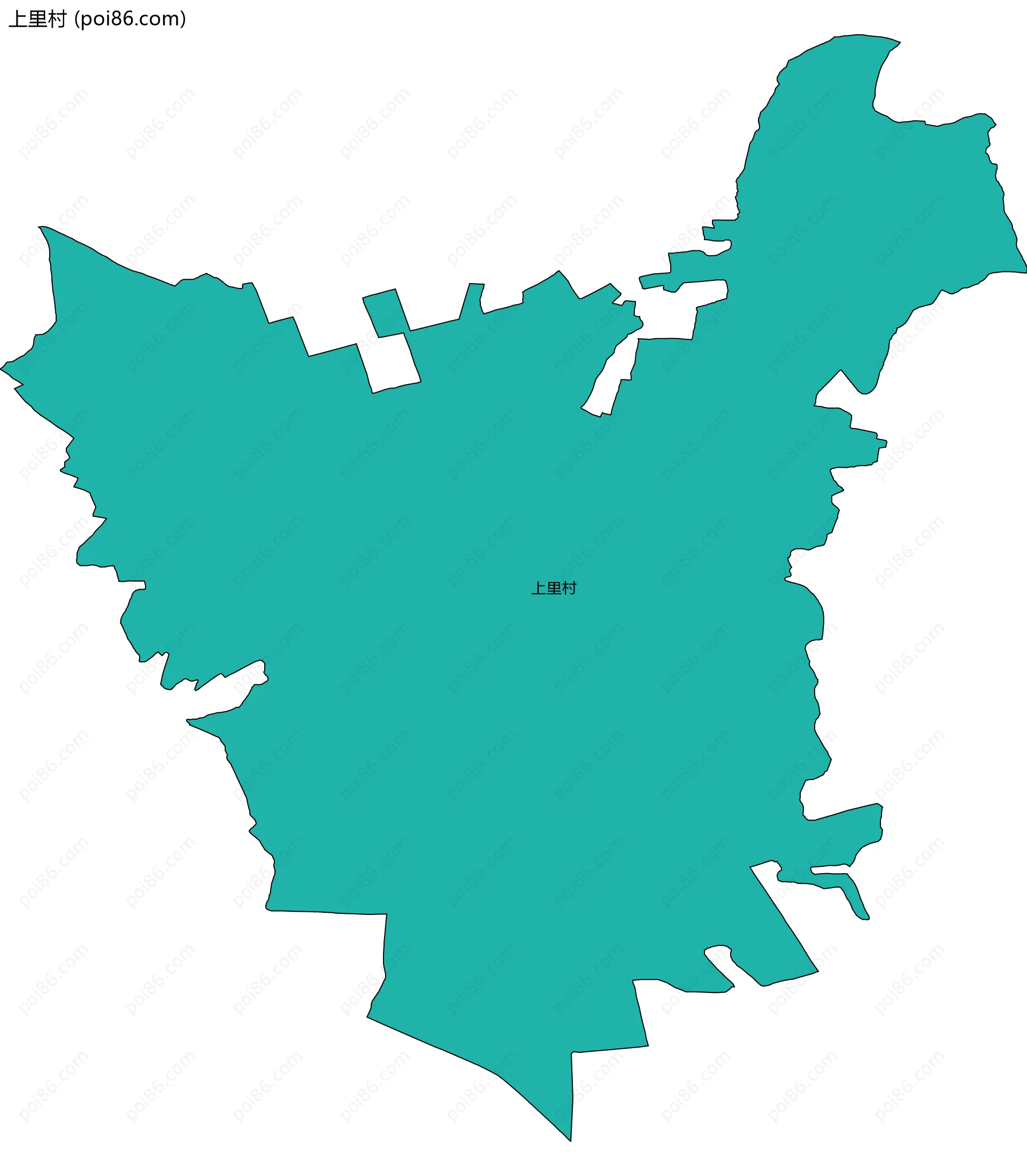 上里村边界地图