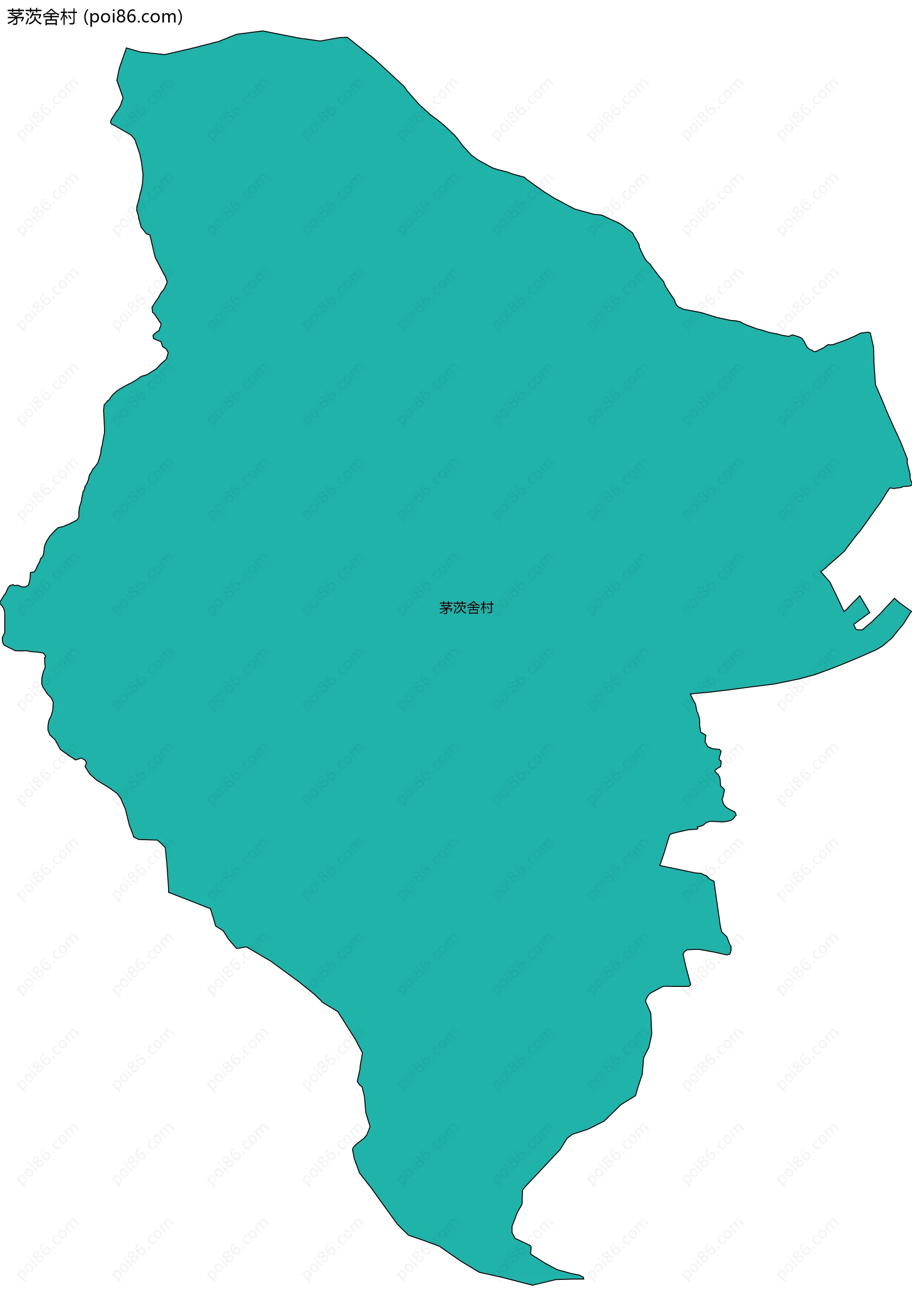 茅茨舍村边界地图