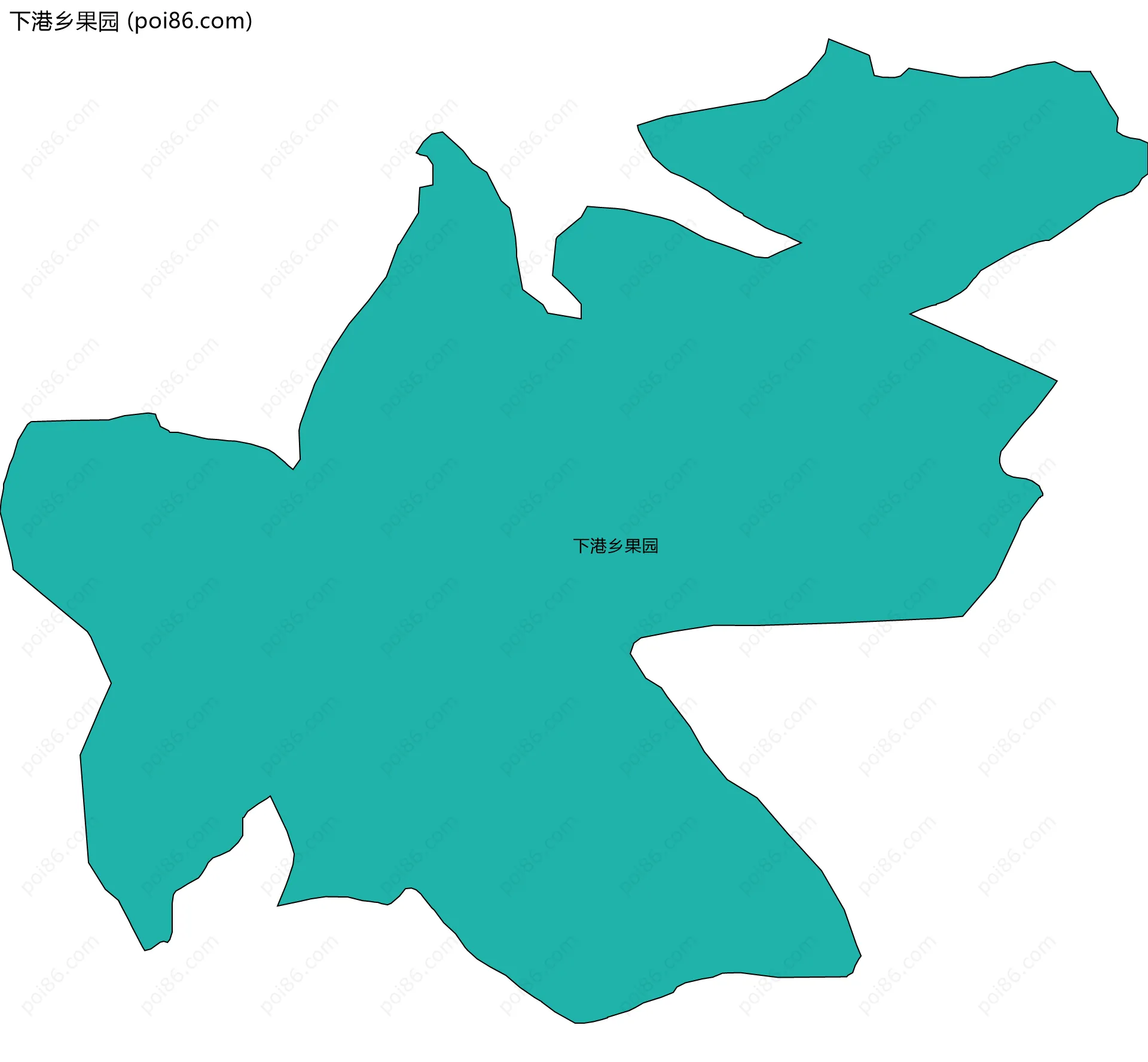 下港乡果园边界地图