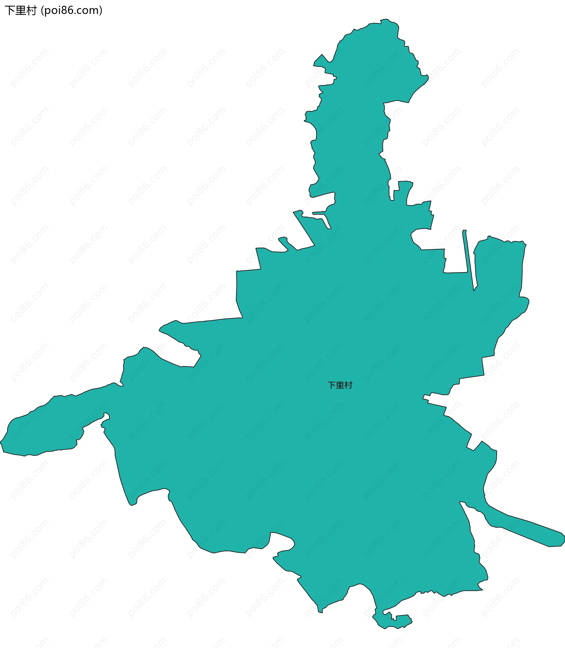 下里村边界地图