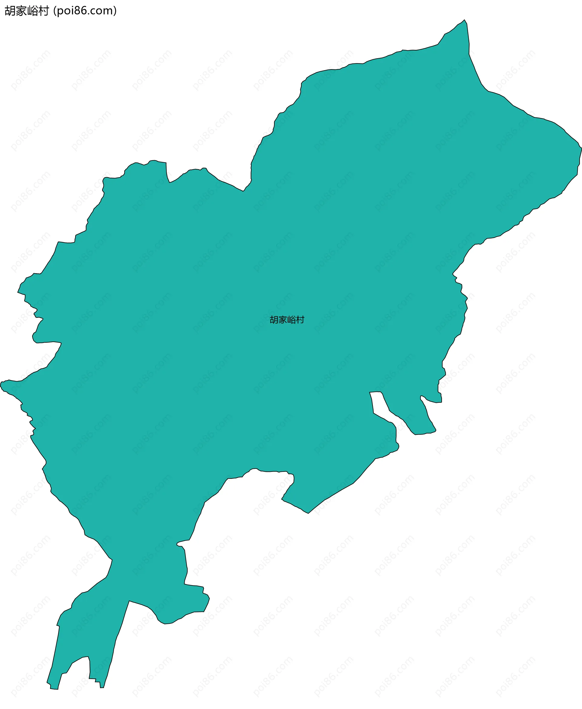 胡家峪村边界地图