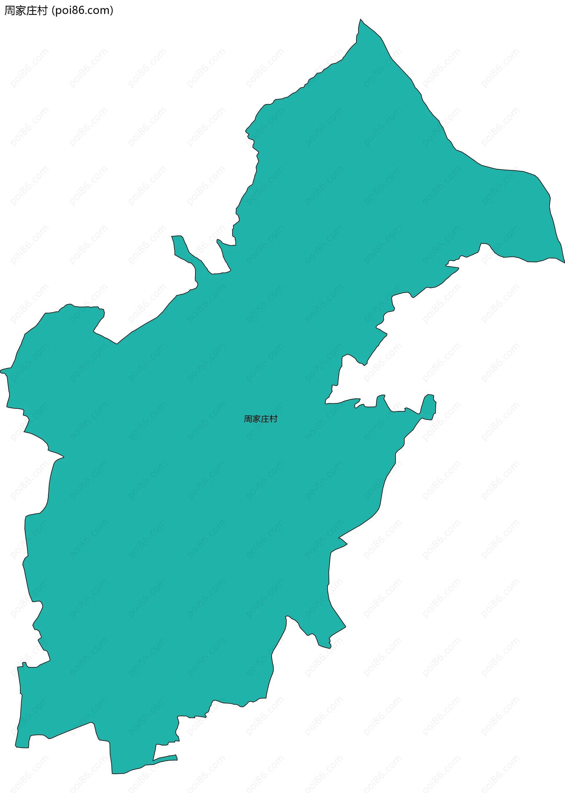 周家庄村边界地图