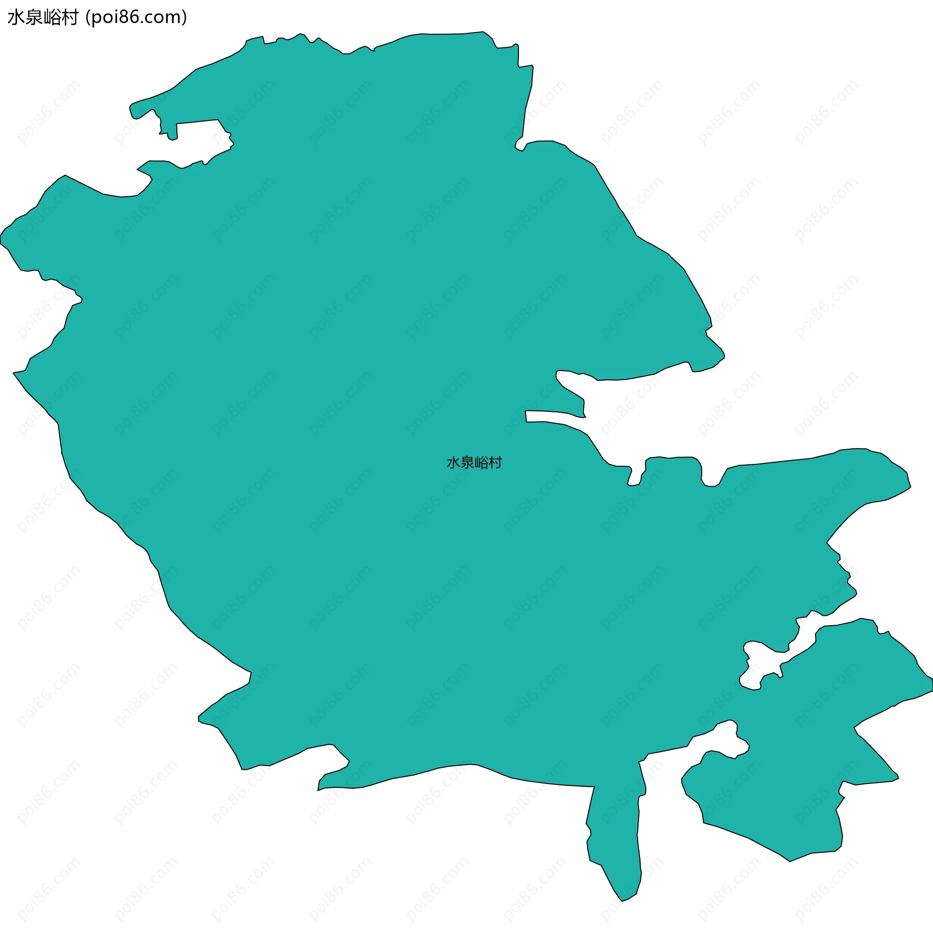 水泉峪村边界地图