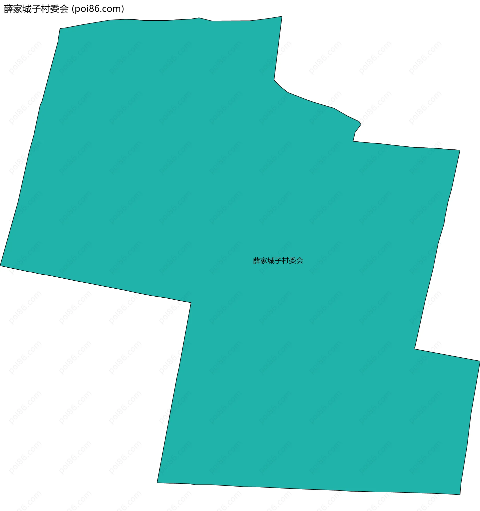 薛家城子村委会边界地图