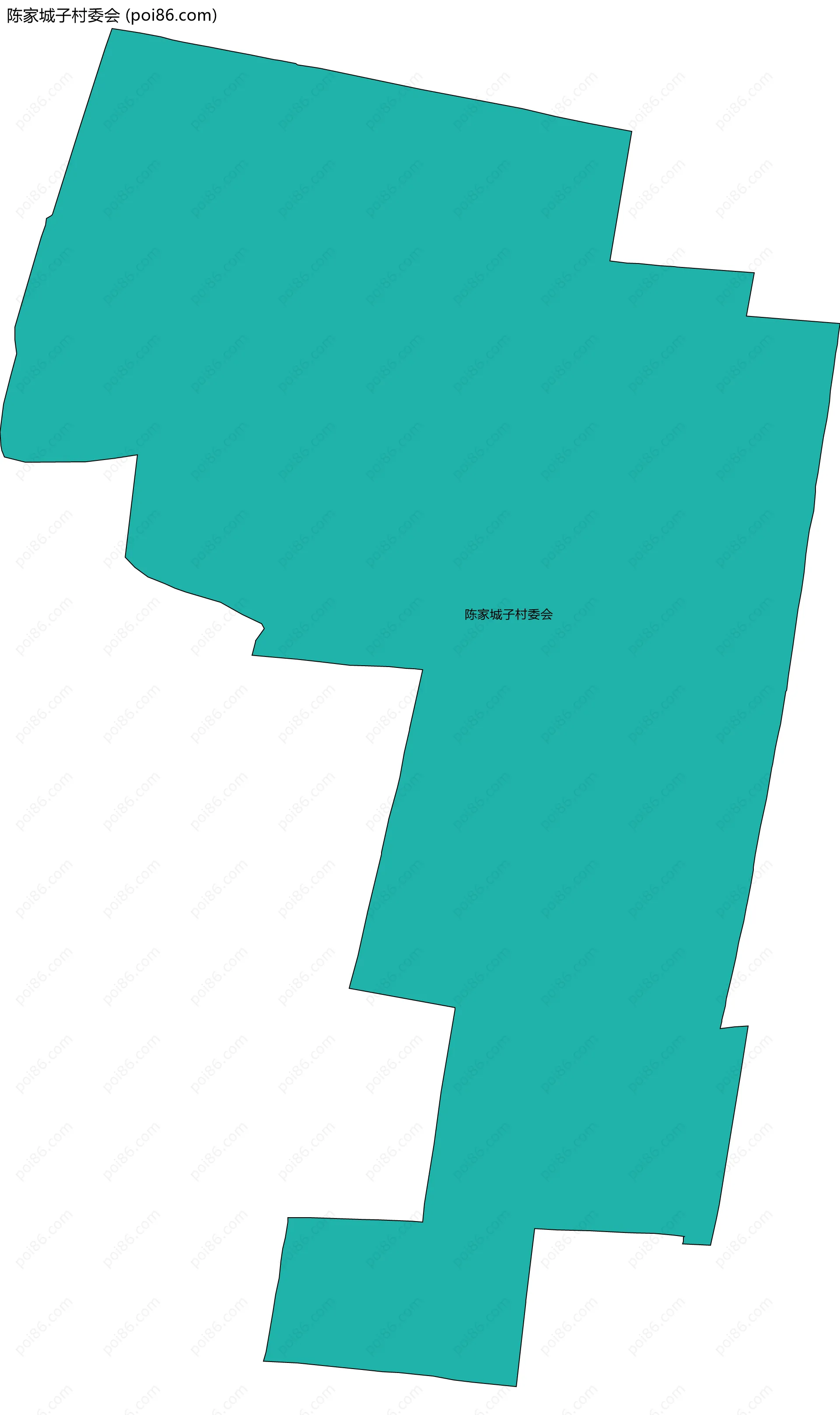 陈家城子村委会边界地图