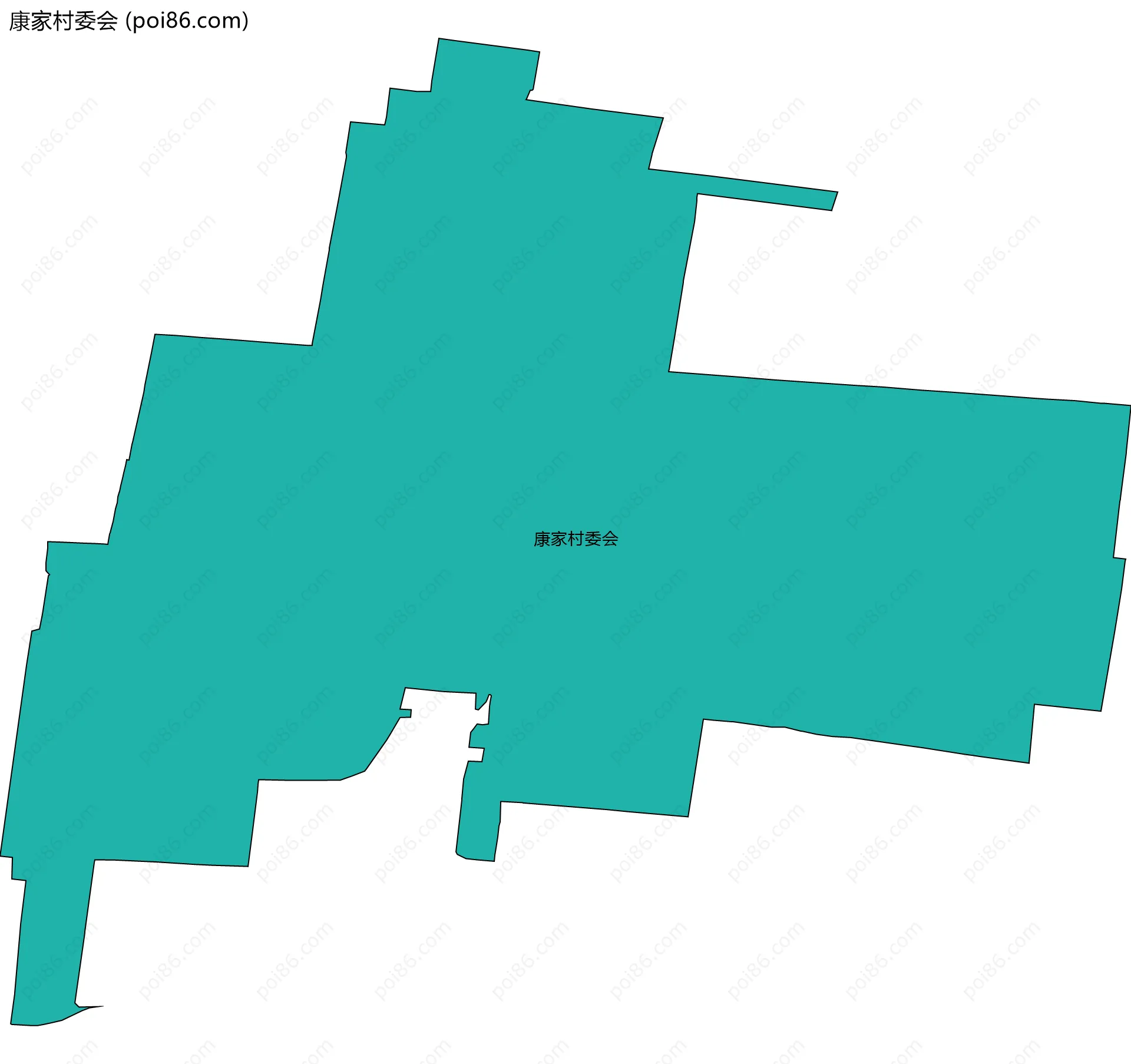 康家村委会边界地图